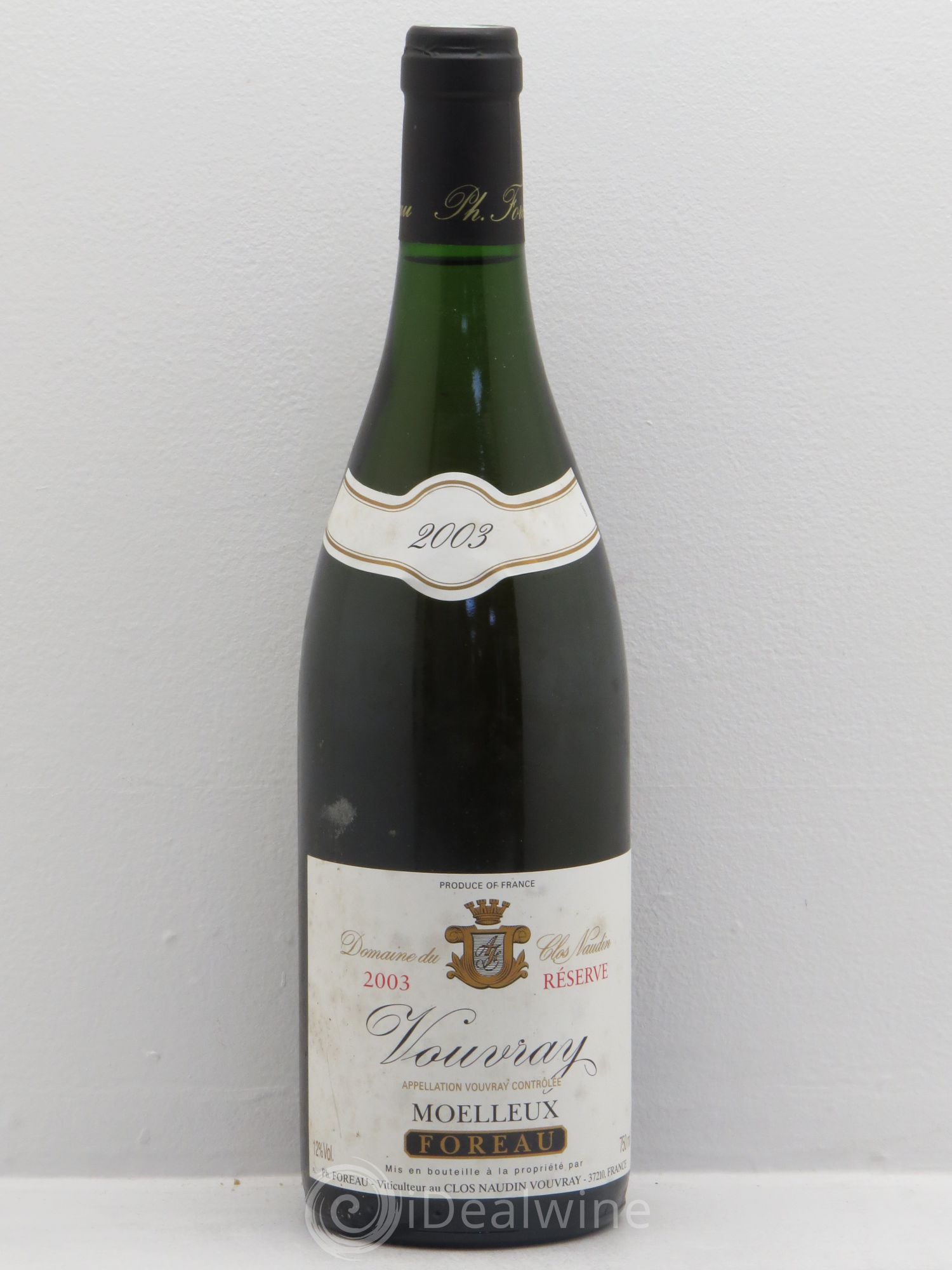 Vouvray Moelleux Réserve Clos Naudin - Philippe Foreau  (sans prix de réserve) 2003 - Lot de 1 bouteille - 0