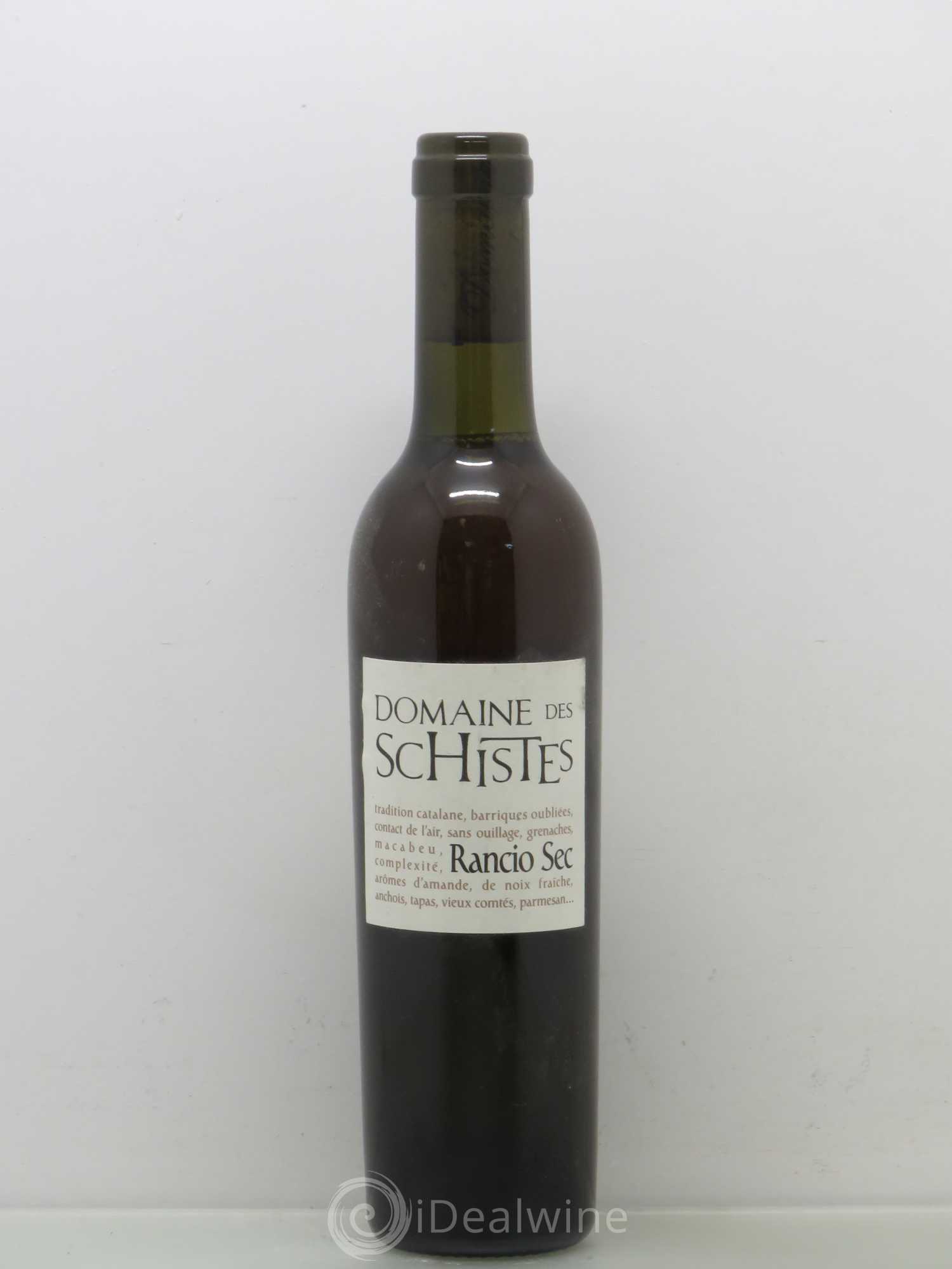 Rivesaltes Domaine des Schistes Rancio Sec wine from over-riped  grapes  - Lot of 1 half-bottle - 0