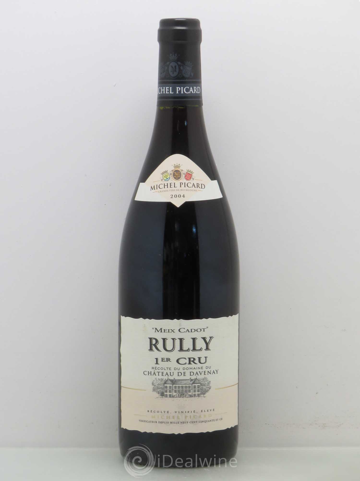 Rully 1er Cru Meix Cadot Château De Davenay Michel Picard  2004 - Lot de 1 bouteille - 0