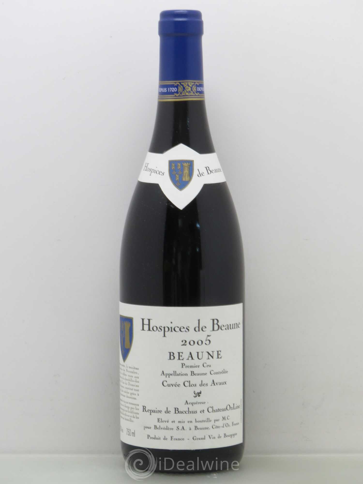 Beaune 1er Cru Cuvee Clos Des Avaux Hospices De Beaune 2005 - Lot de 1 bouteille - 0