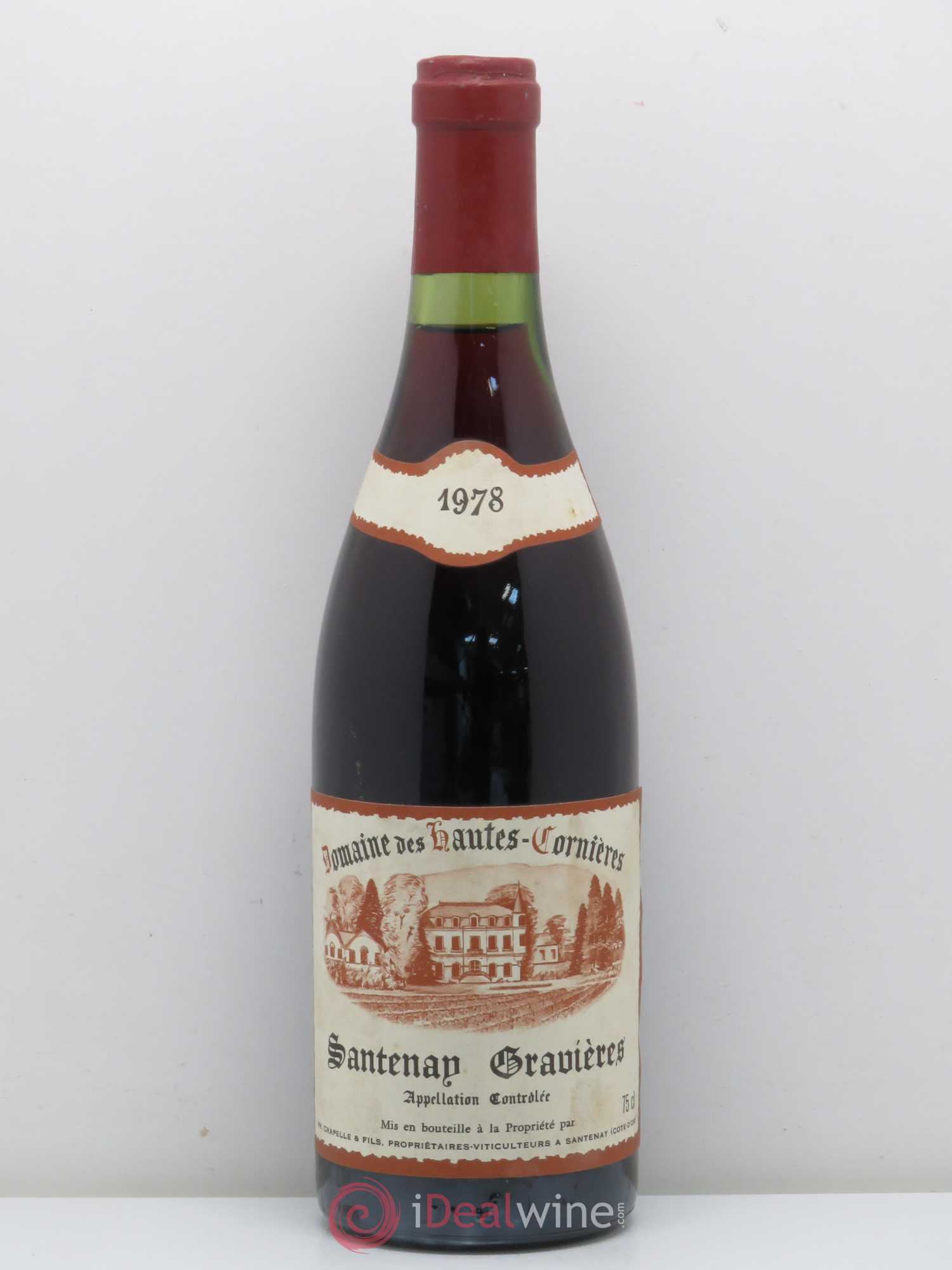 Santenay 1er Cru Gravières Philippe Chapelle Domaine des hautes cornières 1978 - Lot de 1 bouteille - 0