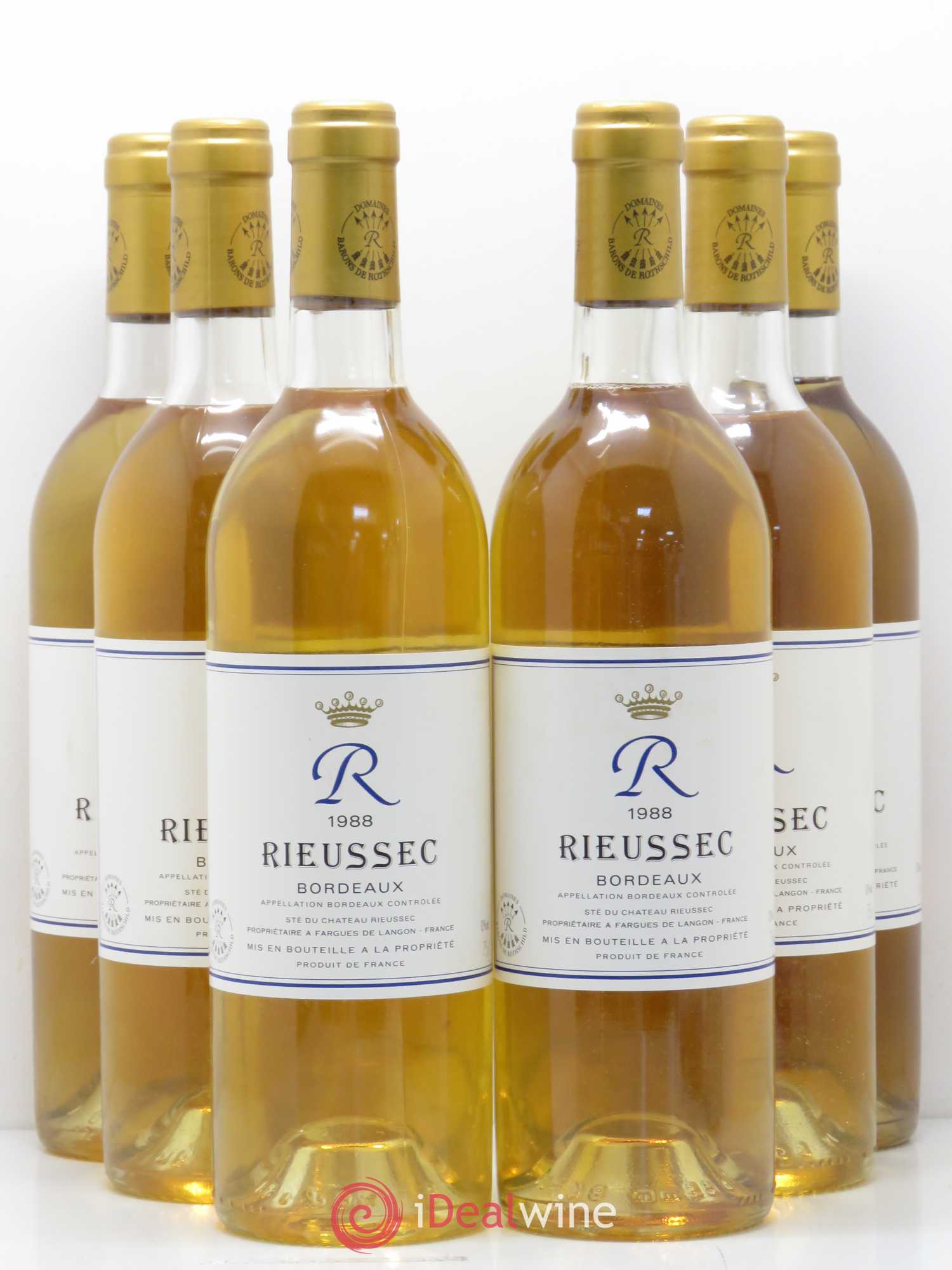 R de Rieussec 1988 - Lot de 6 bouteilles - 0