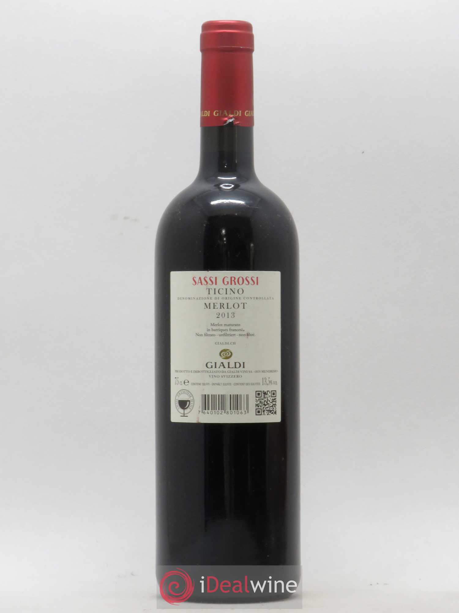 Ticino  DOC Sassi Grossi Gialdi (sans prix de réserve) 2013 - Lot de 1 bouteille - 1