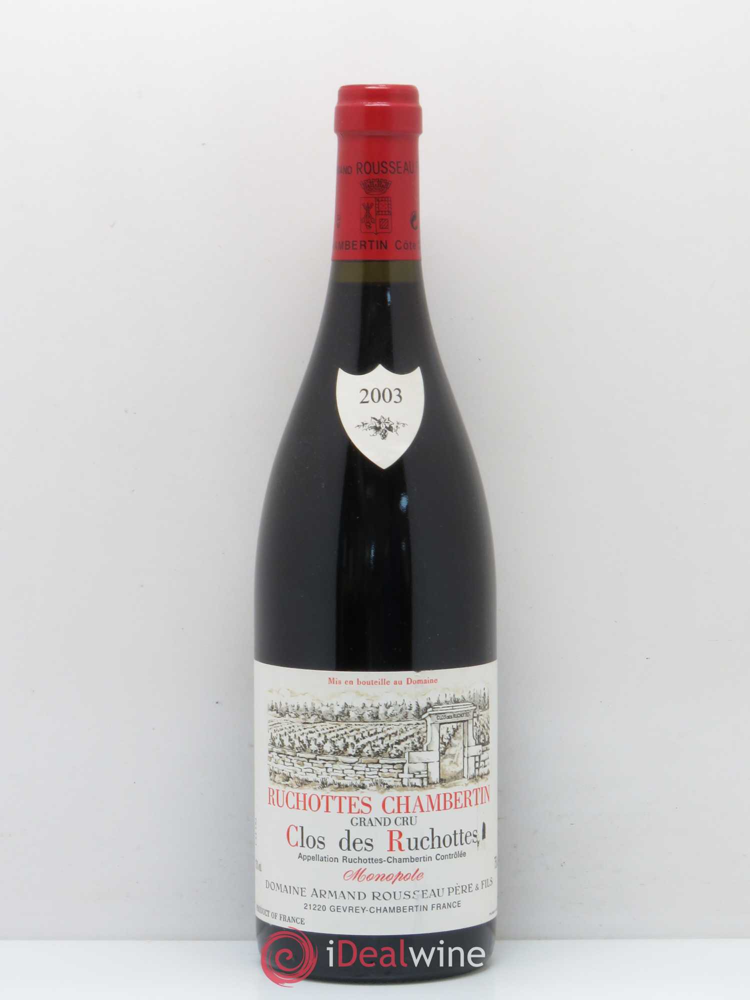 Ruchottes-Chambertin Grand Cru Clos des Ruchottes Armand Rousseau (Domaine) 2003 - Lot de 1 bouteille - 0