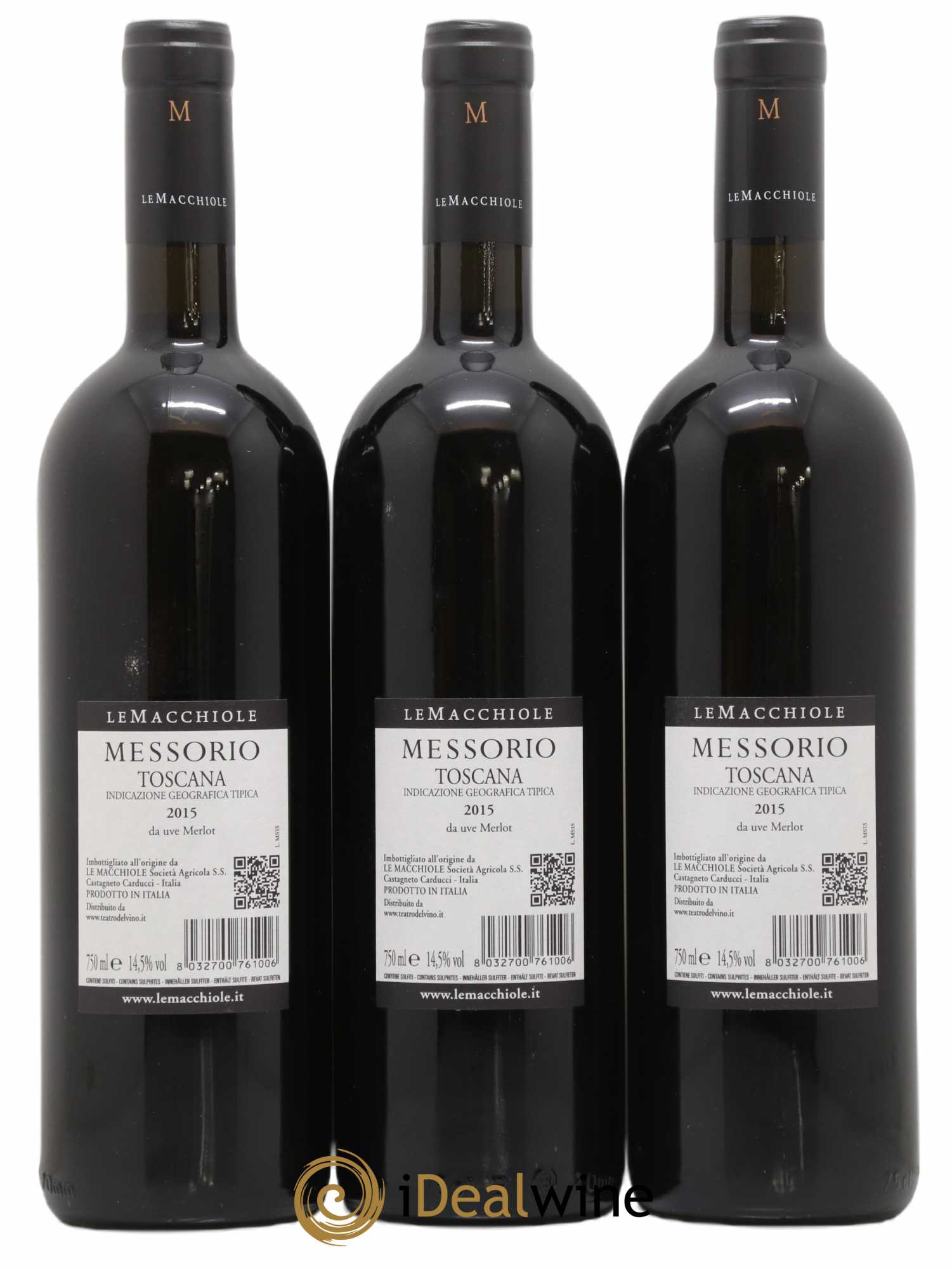 Toscana IGT Le Macchiole Messorio 2015 - Lot de 3 bouteilles - 2