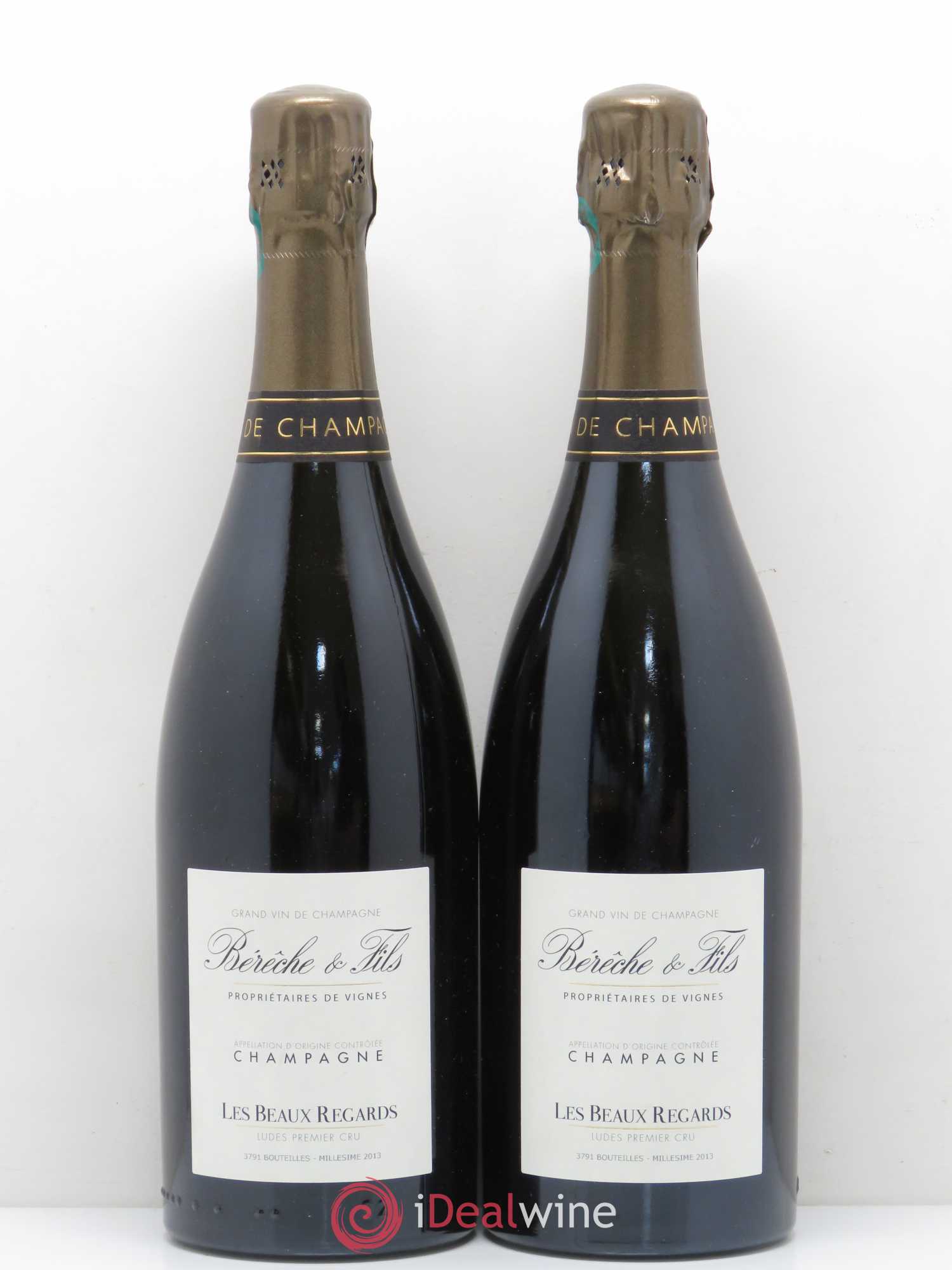 Champagne Beaux Regards Ludes 1er Cru Maison Béréche et Fils (sans prix de réserve) - Lot de 2 bouteilles - 0