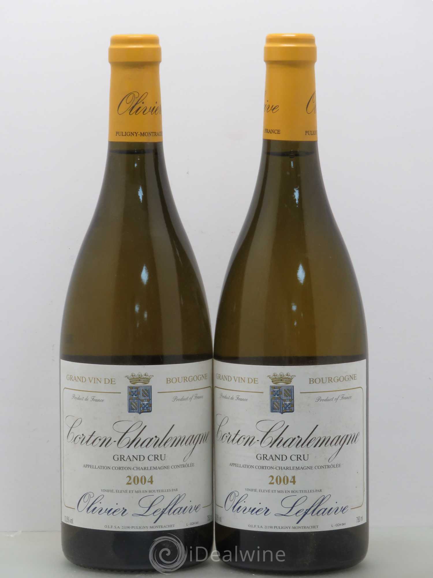 Corton-Charlemagne Grand Cru Olivier Leflaive 2004 - Lot de 2 bouteilles - 0