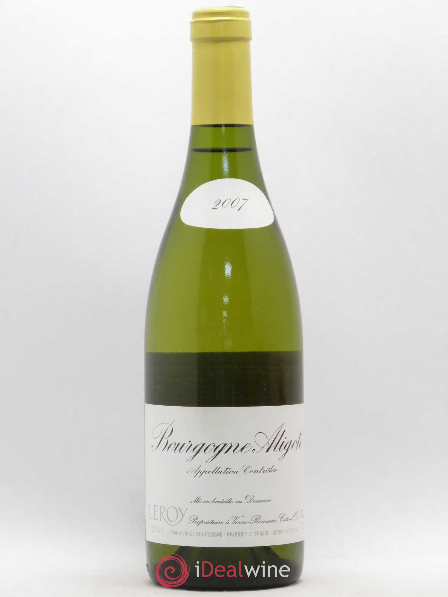 Bourgogne Aligoté Leroy (Domaine) 2007 - Lot de 1 bouteille - 0