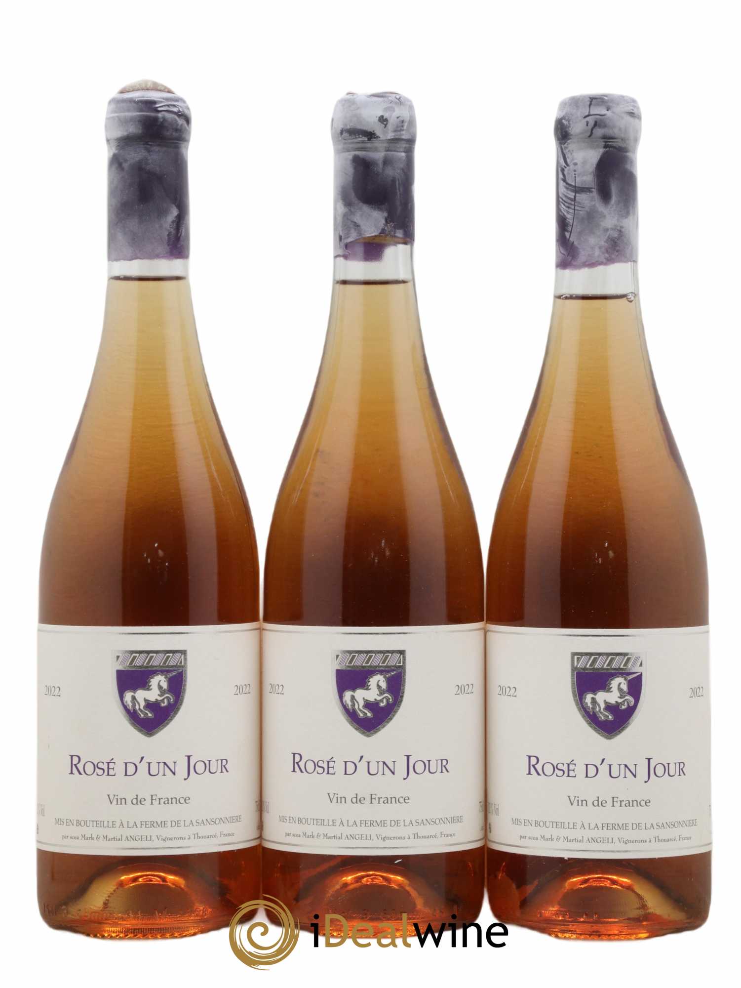 Vin de France Rosé d'un jour Mark Angeli (Domaine) - Ferme de la Sansonnière 2022 - Lot de 3 bouteilles - 0