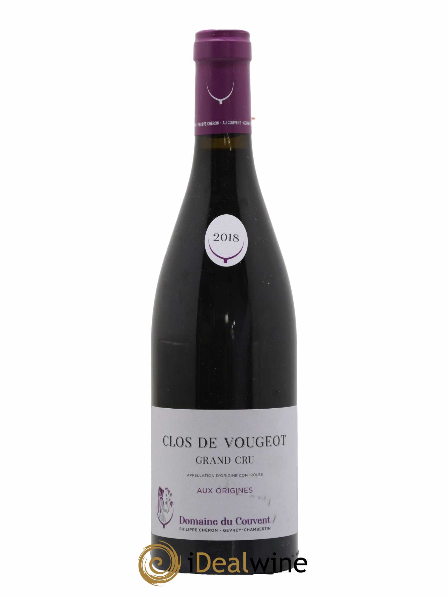 Clos de Vougeot Grand Cru Aux Origines Domaine du Couvent 2018 - Lot de 1 bouteille - 0