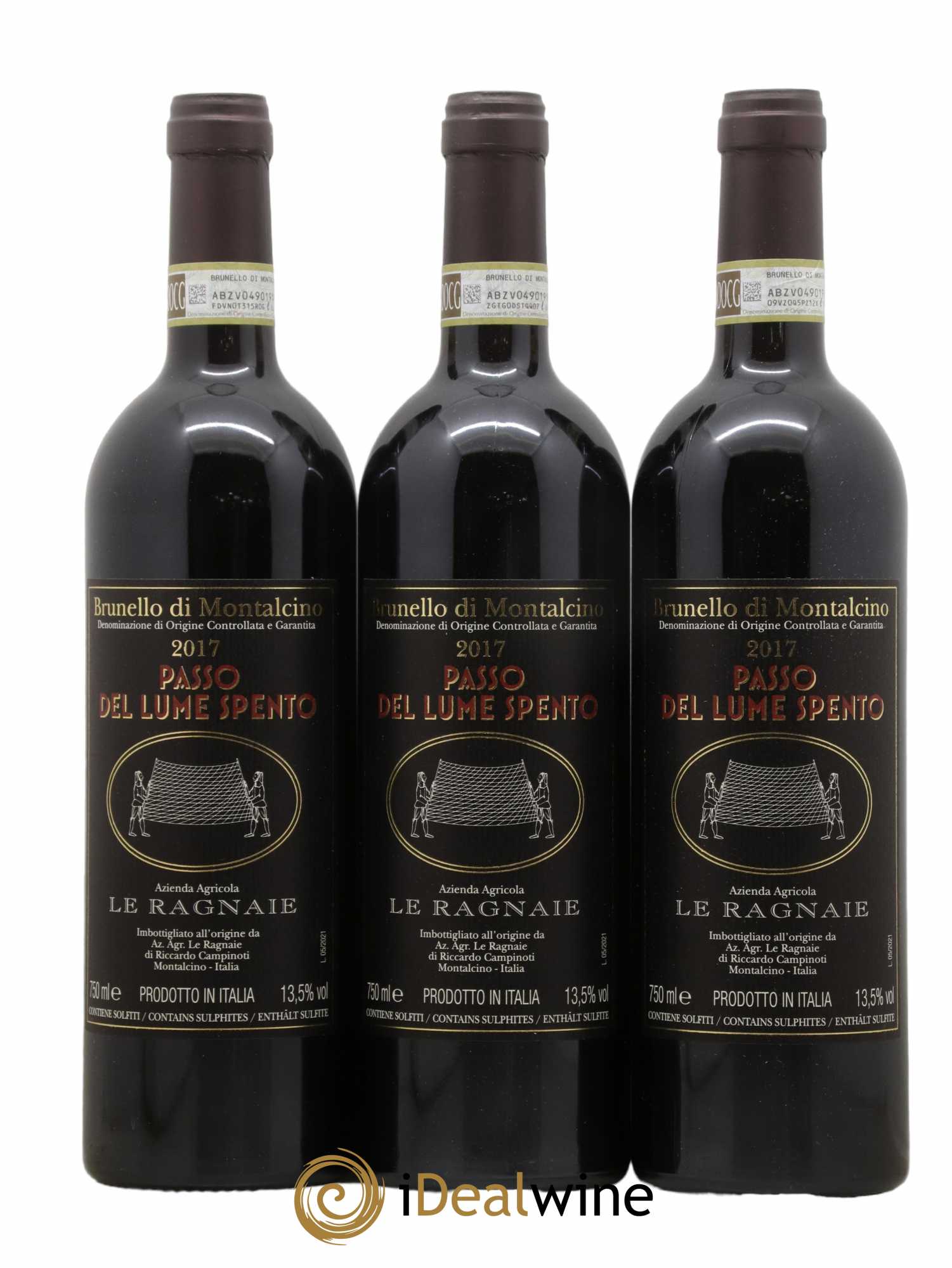 Brunello di Montalcino DOCG Le Ragnaie Passo del Lume Spento 2017 - Lot of 3 bottles - 0