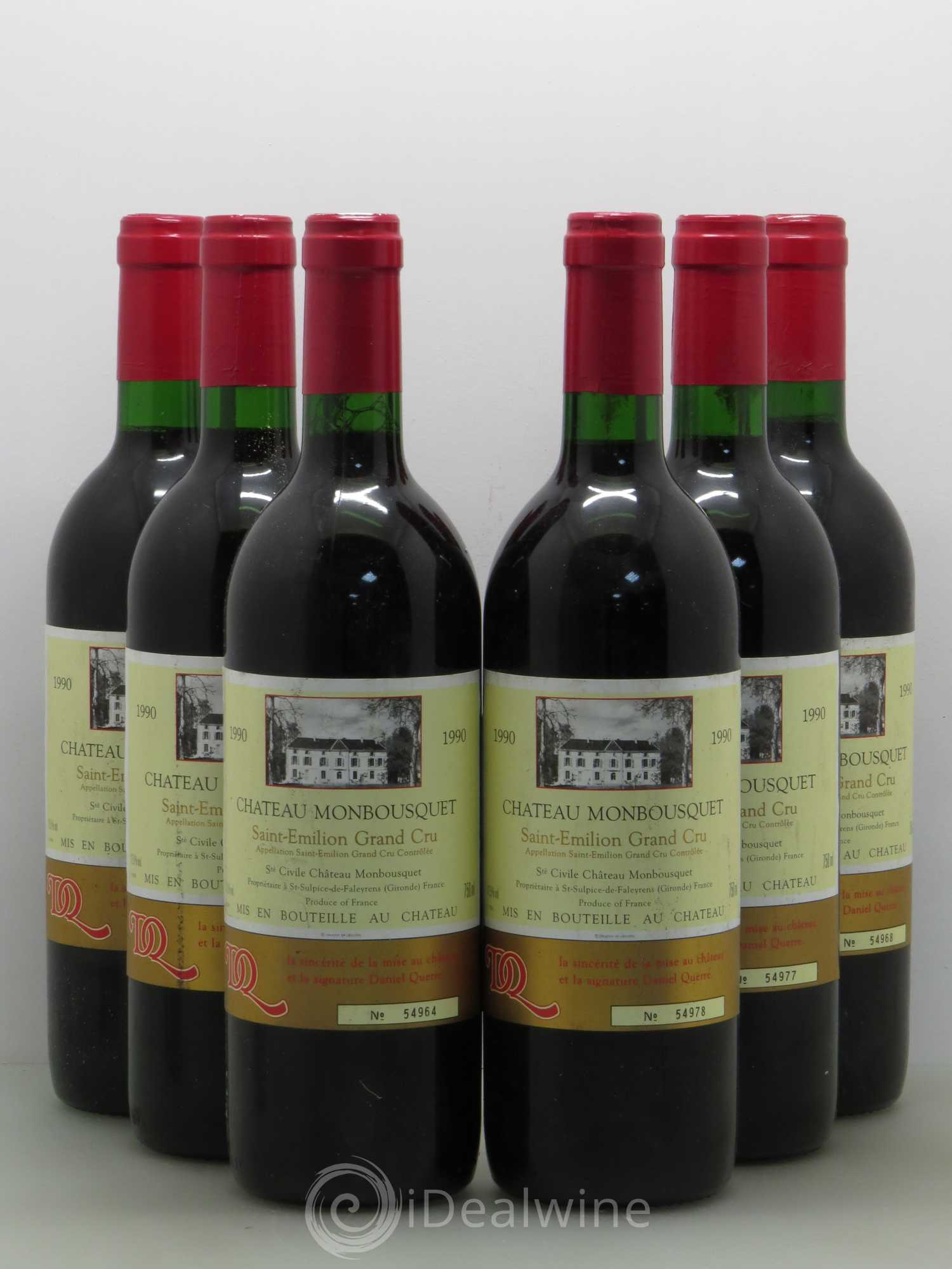 Château Monbousquet Grand Cru Classé 1990 - Lot of 6 bottles - 0