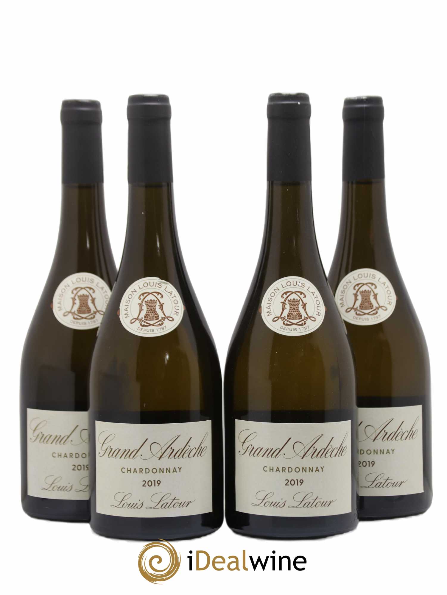 IGP Ardèche Grand Ardèche Chardonnay Louis Latour  (no reserve) (no reserve) 2019 - Lot of 4 bottles - 0