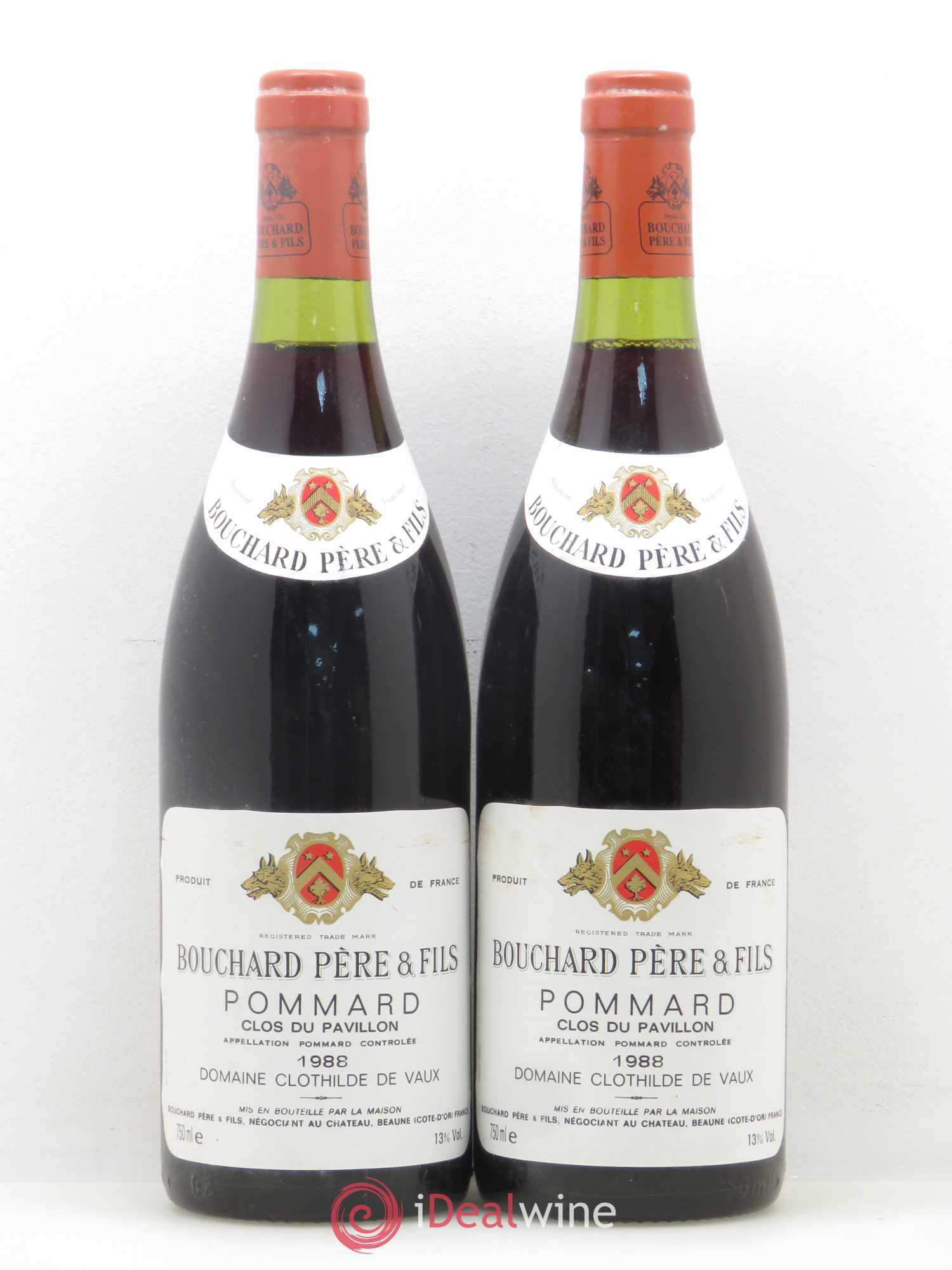 Pommard Bouchard Père & Fils Clos du Pavillon 1988 - Lot de 2 bouteilles - 0