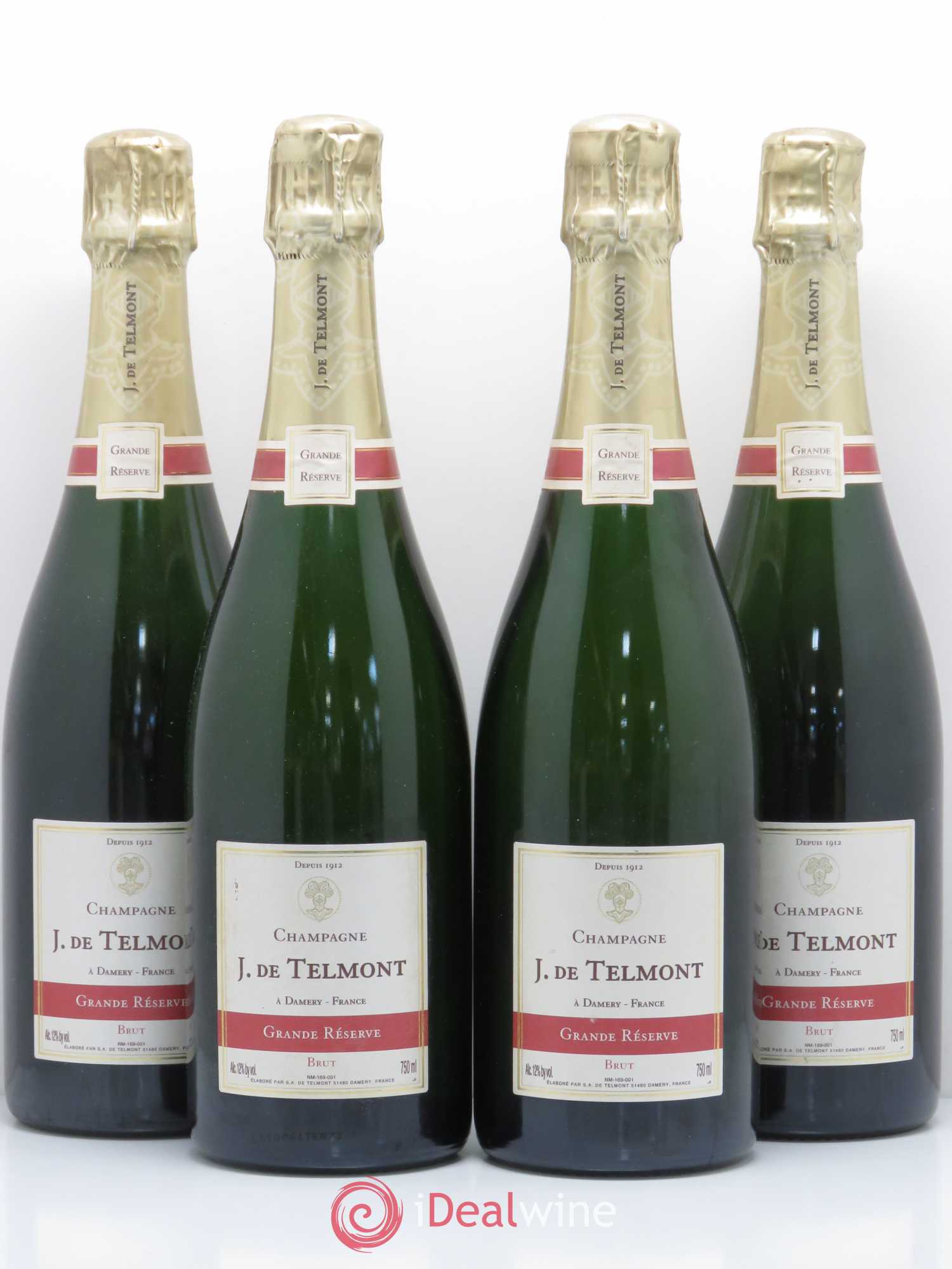 Champagne J. de Telmont Grande reserve - Lot de 4 bouteilles - 0