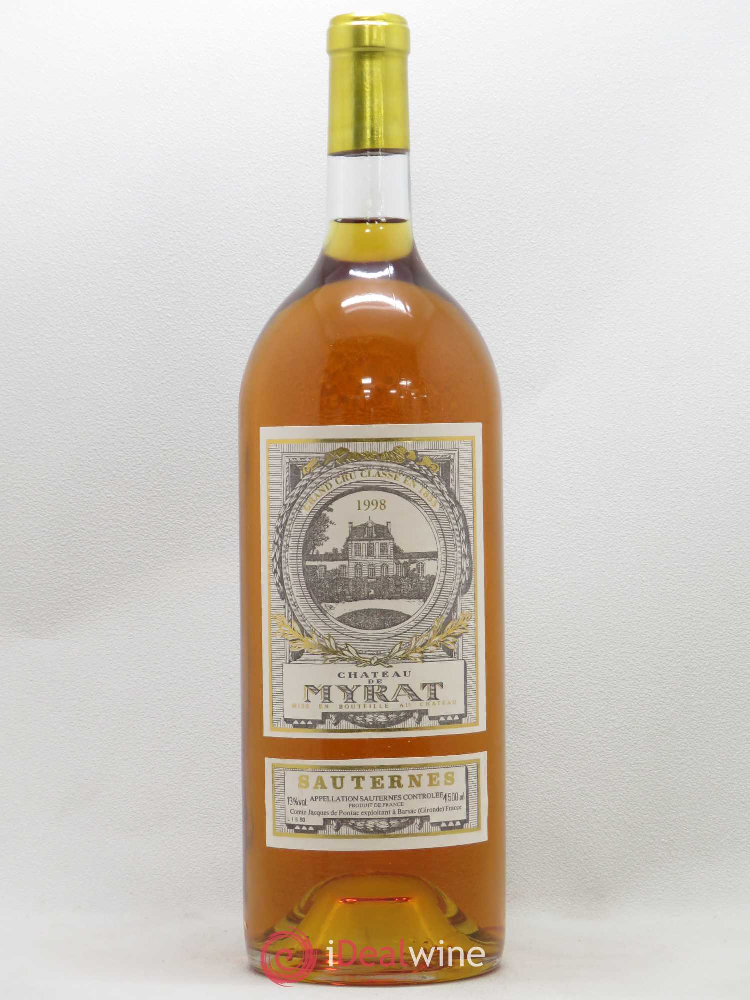 Château de Myrat 2ème Grand Cru Classé 1998 - Lot of 1 magnum - 0