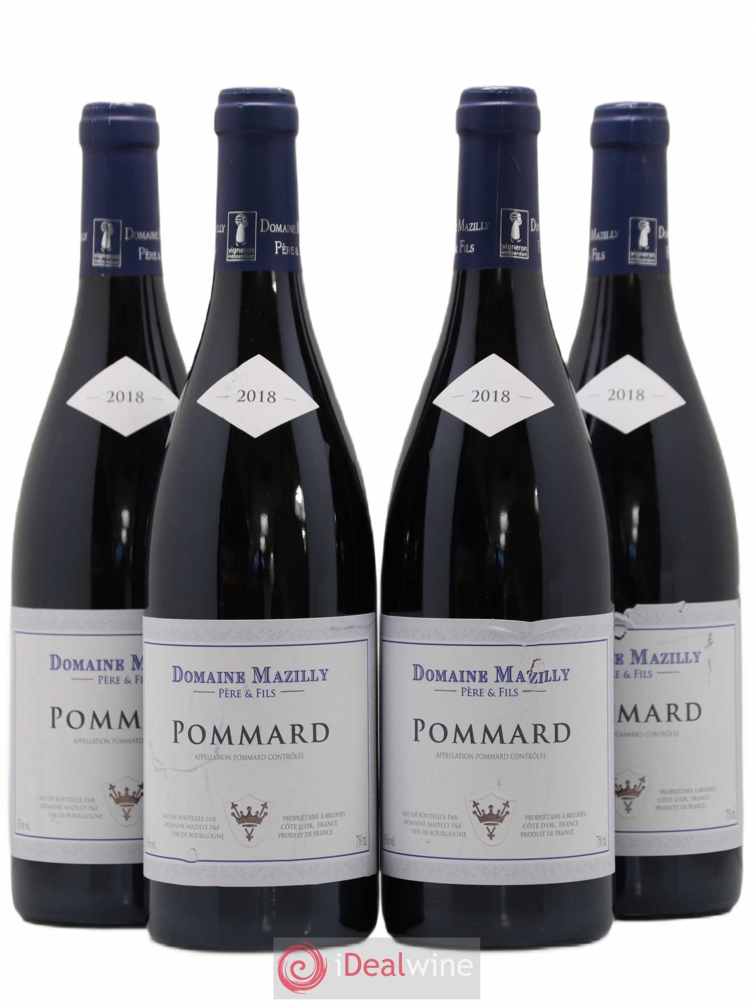 Pommard Domaine Mazilly 2018 - Lot de 4 bouteilles - 0