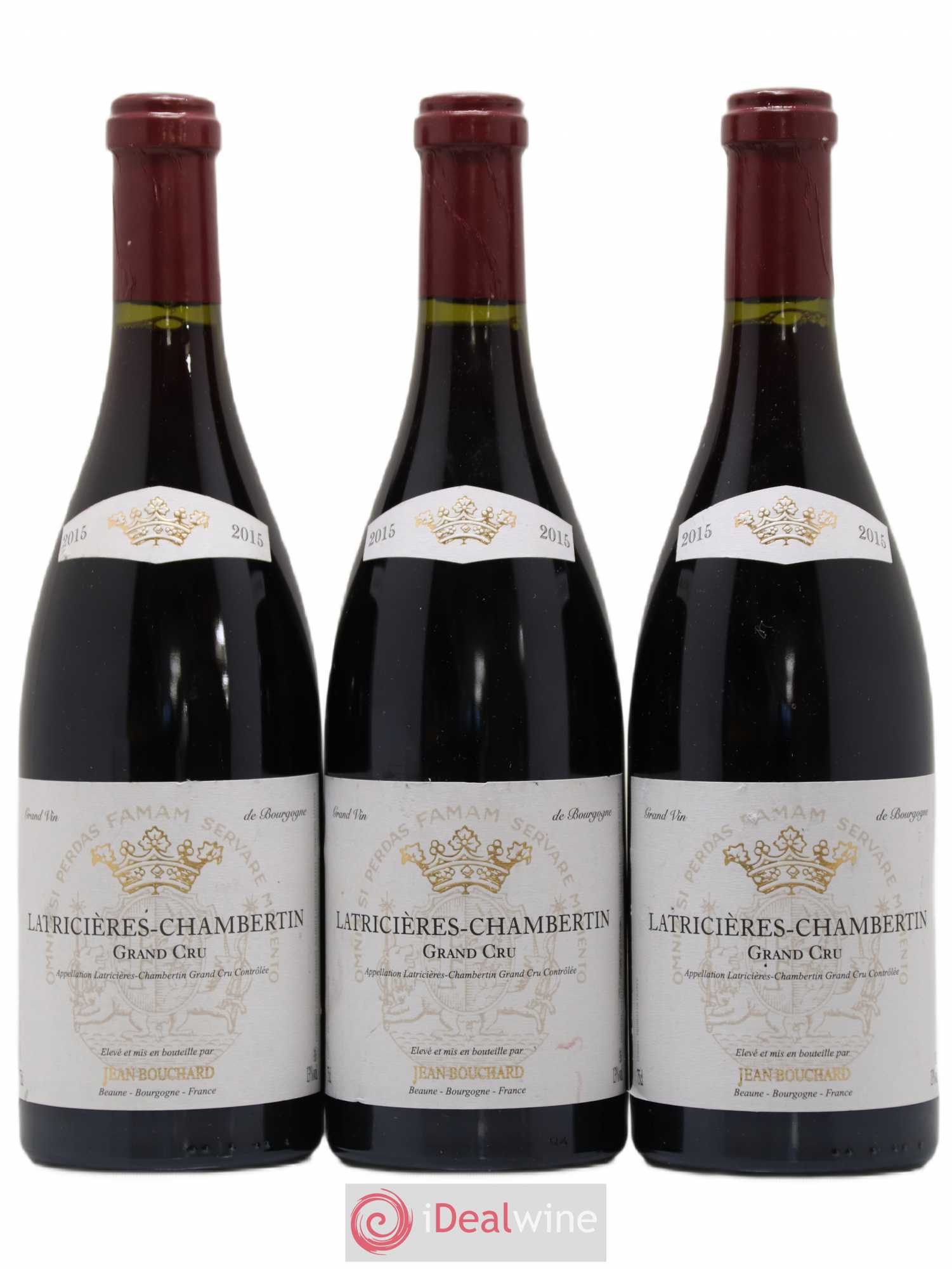 Latricières-Chambertin Grand Cru Domaine Jean Bouchard 2015 - Lot de 3 bouteilles - 0