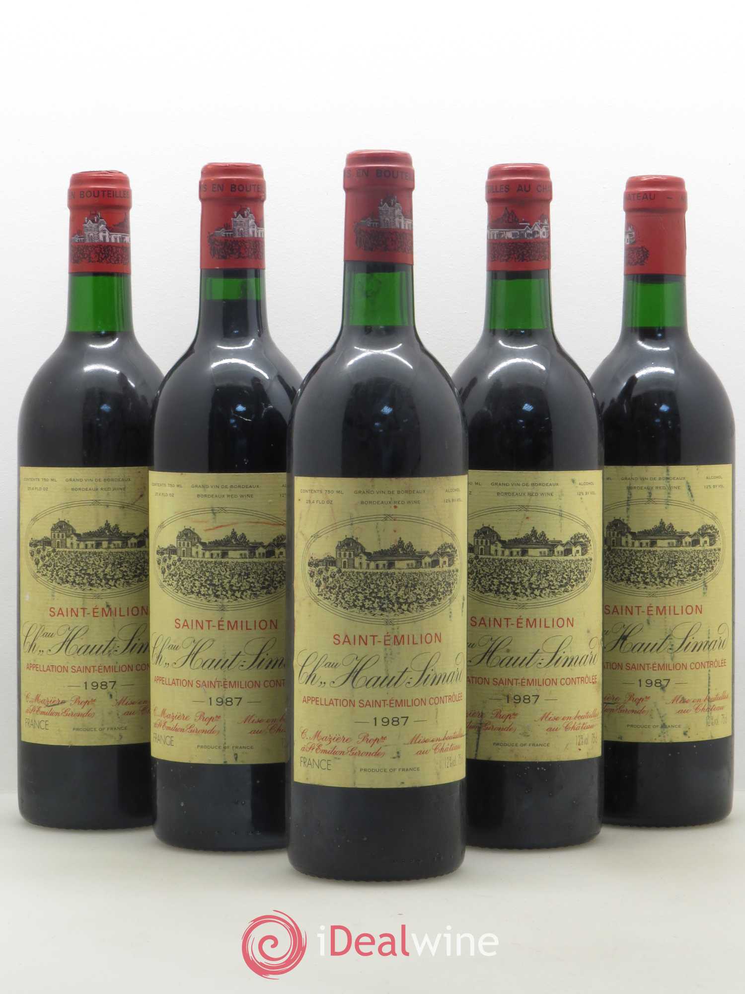 Château Haut-Simard 1987 - Lot de 5 bouteilles - 0