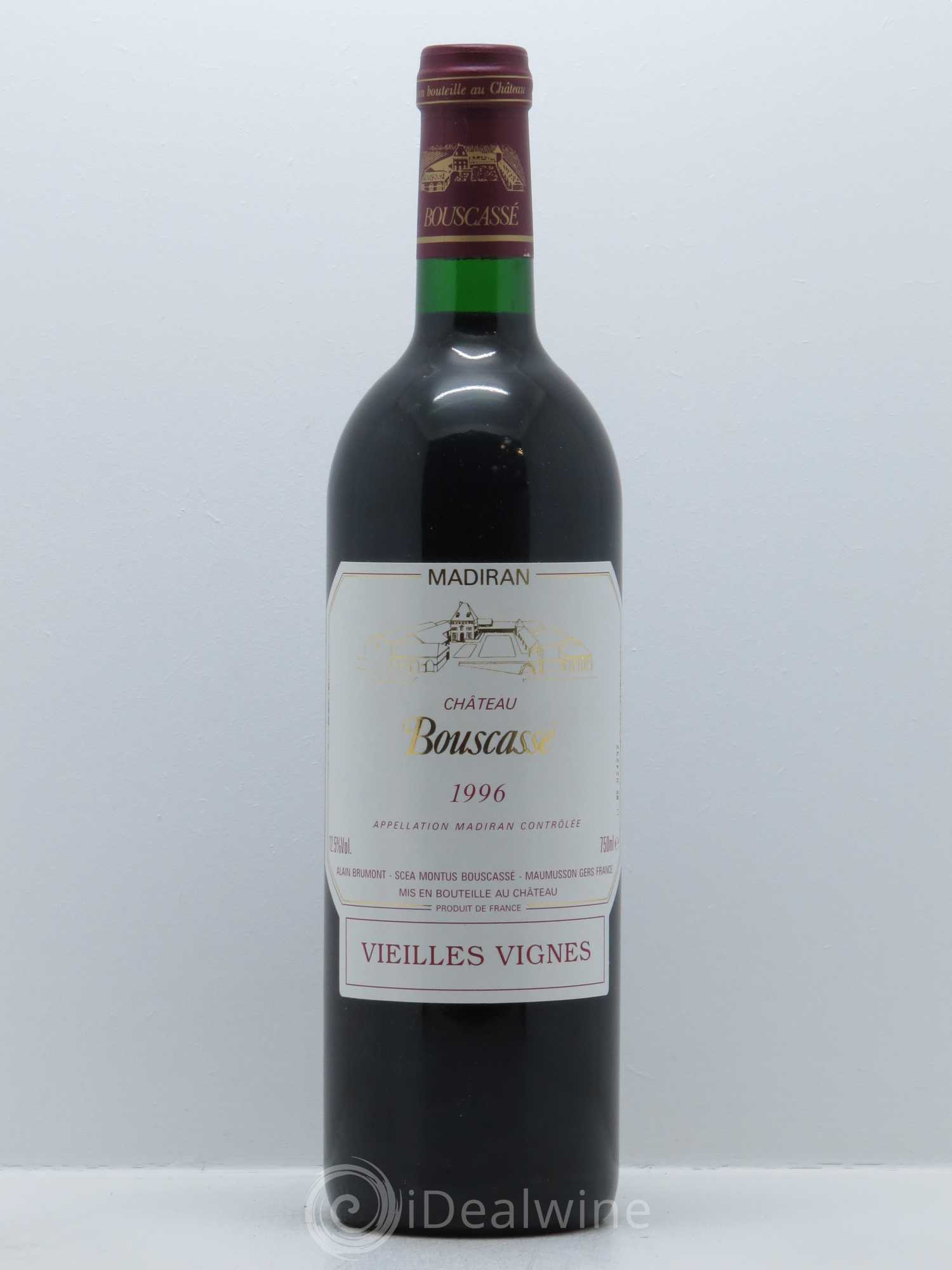 Madiran Vieilles Vignes Château Bouscassé - Alain Brumont 1996 - Lot de 1 bouteille - 0