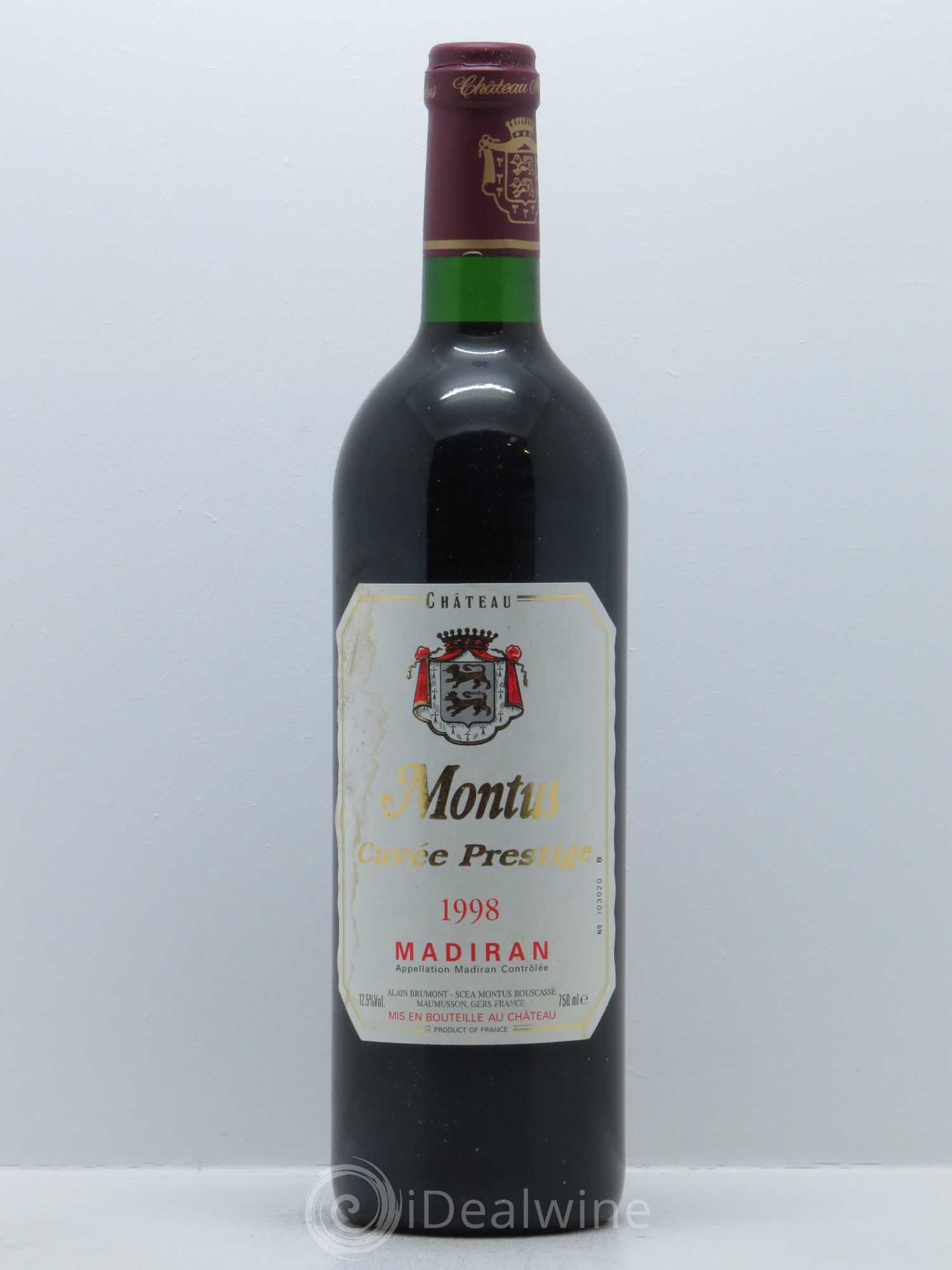 Madiran Château Montus-Prestige Alain Brumont 1998 - Lot de 1 bouteille - 0