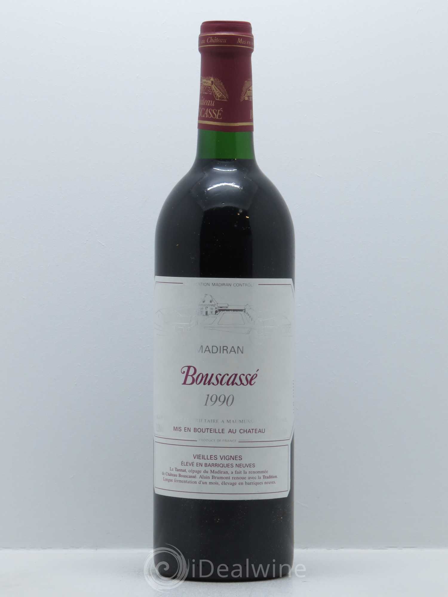 Madiran Vieilles Vignes Château Bouscassé - Alain Brumont 1990 - Lot de 1 bouteille - 0