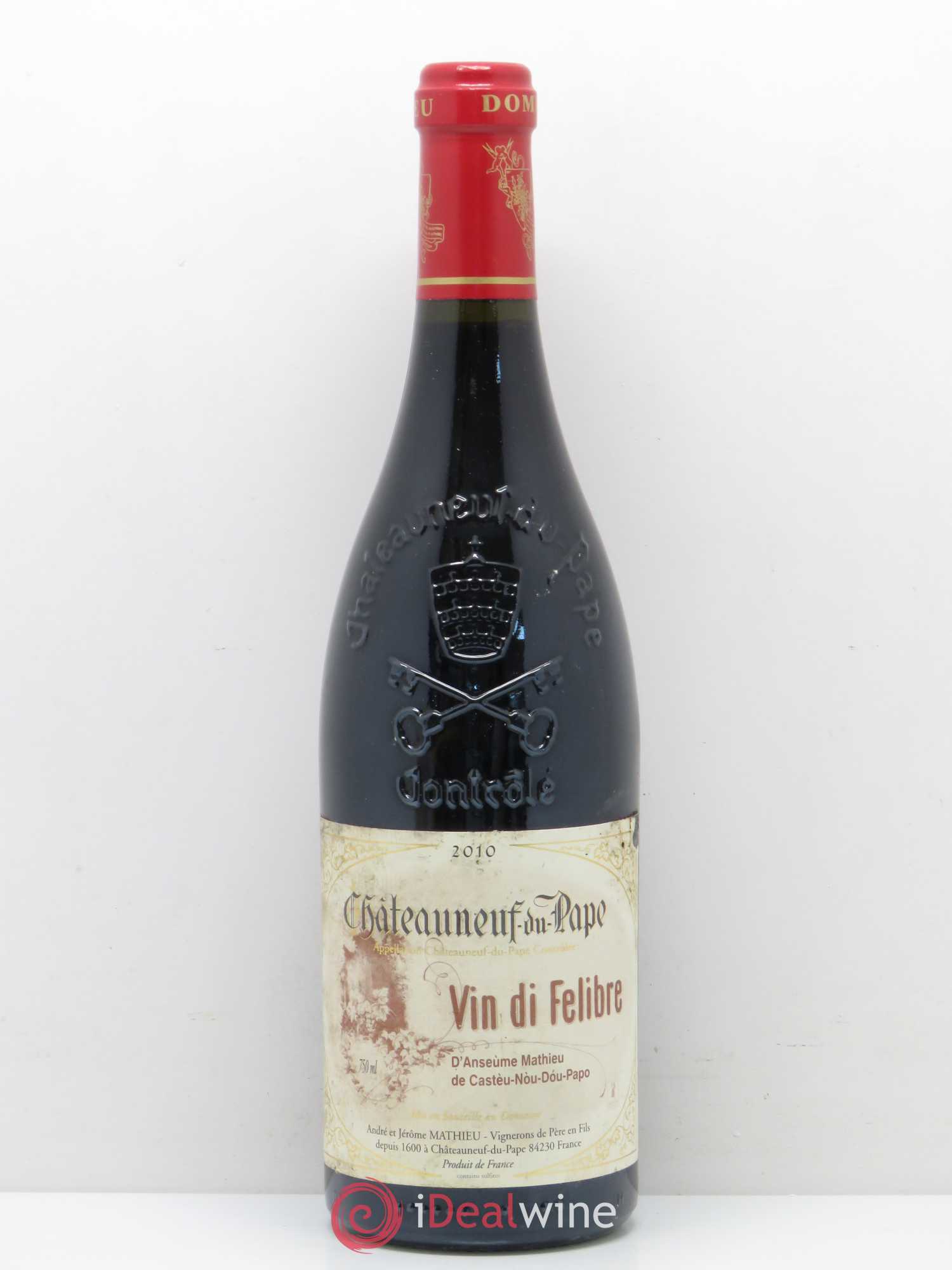 Châteauneuf-du-Pape Vin di Felibre 2010 - Lot de 1 bouteille - 0