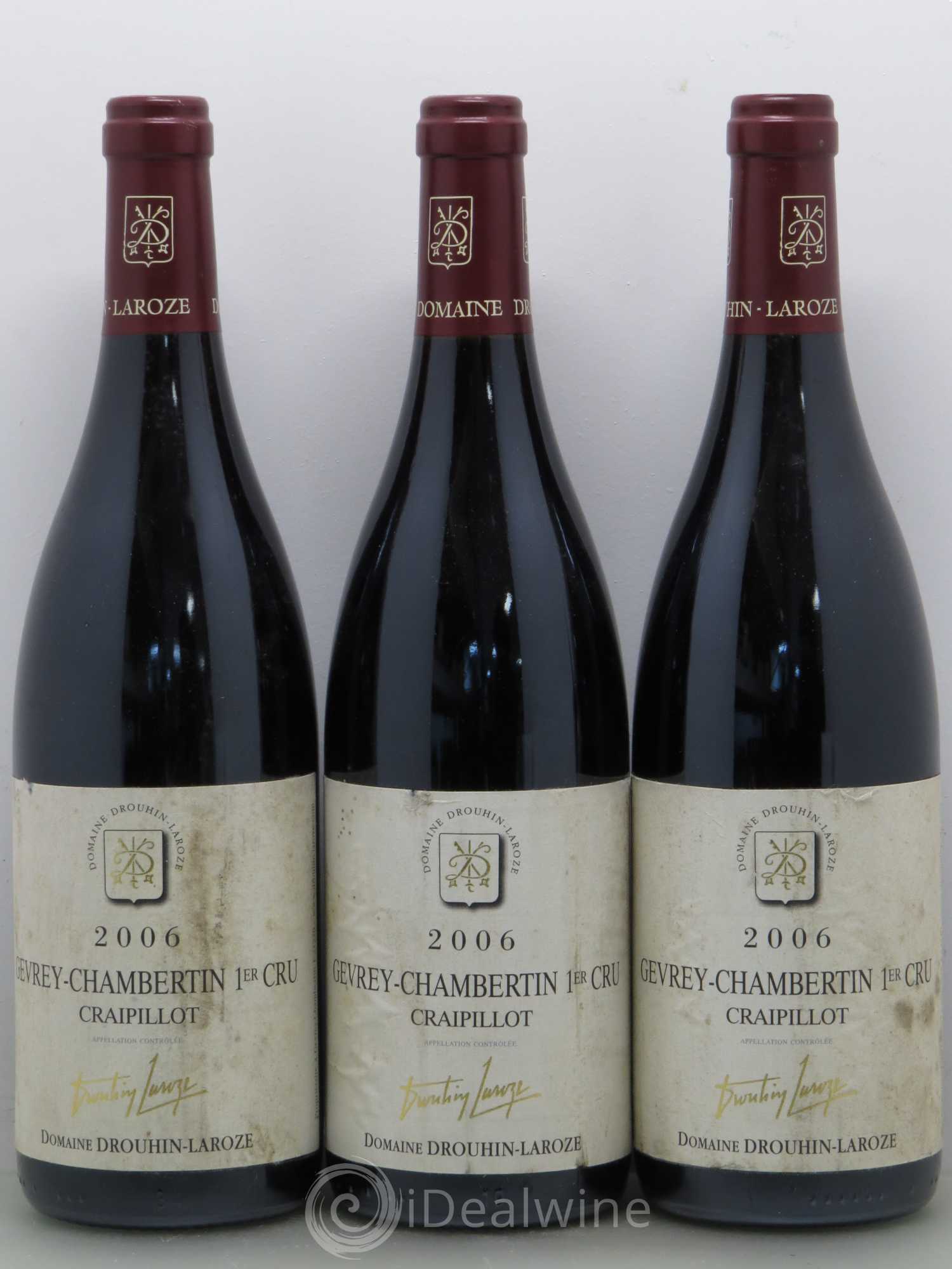 Gevrey-Chambertin 1er Cru Craipillot Domaine Drouhin-Laroze 2006 - Lot of 5 bottles - 1