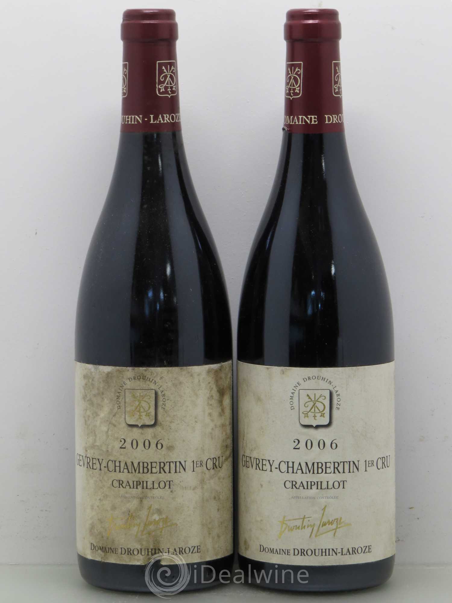 Gevrey-Chambertin 1er Cru Craipillot Domaine Drouhin-Laroze 2006 - Lot of 5 bottles - 2