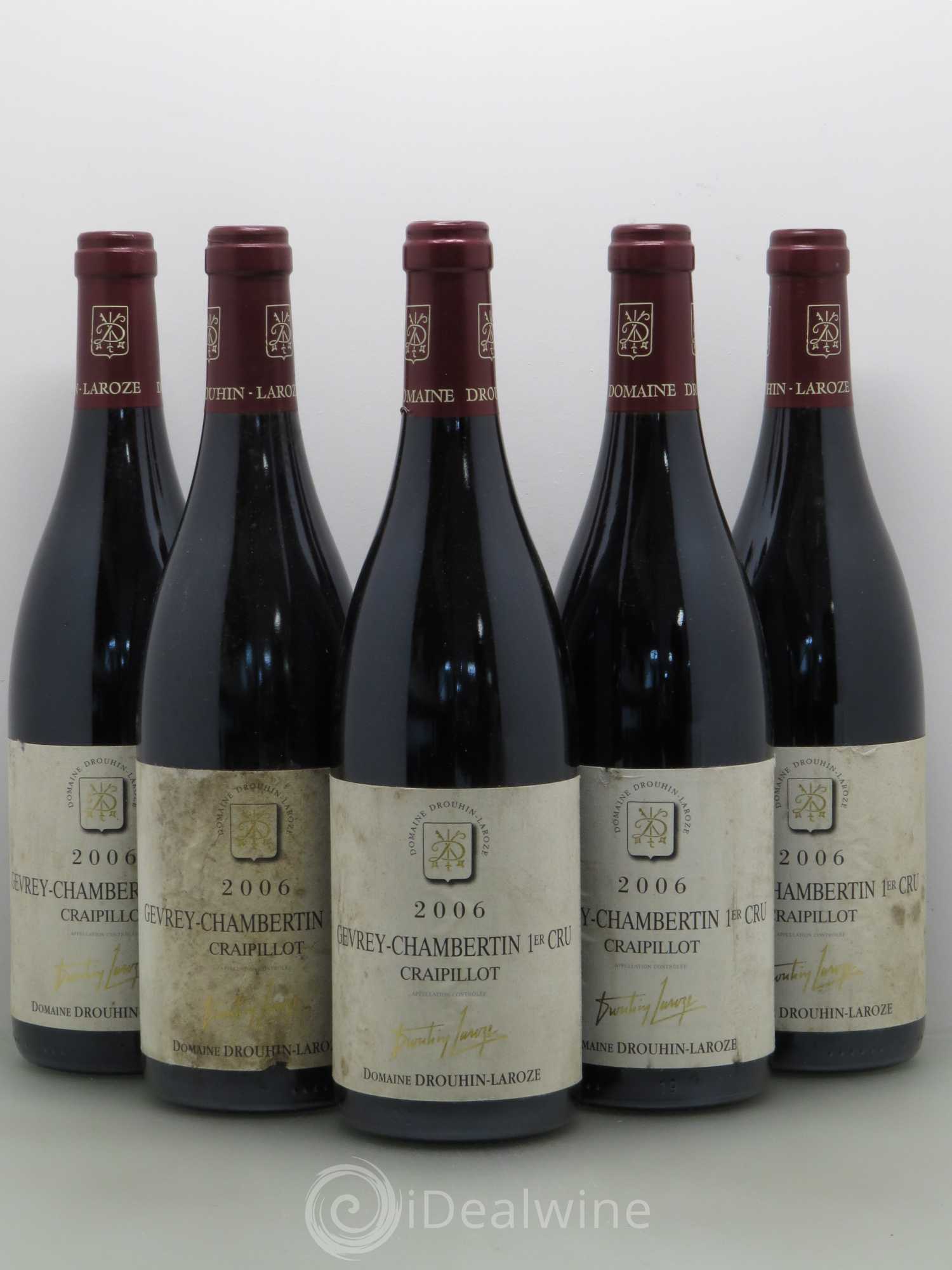 Gevrey-Chambertin 1er Cru Craipillot Domaine Drouhin-Laroze 2006 - Lot of 5 bottles - 0