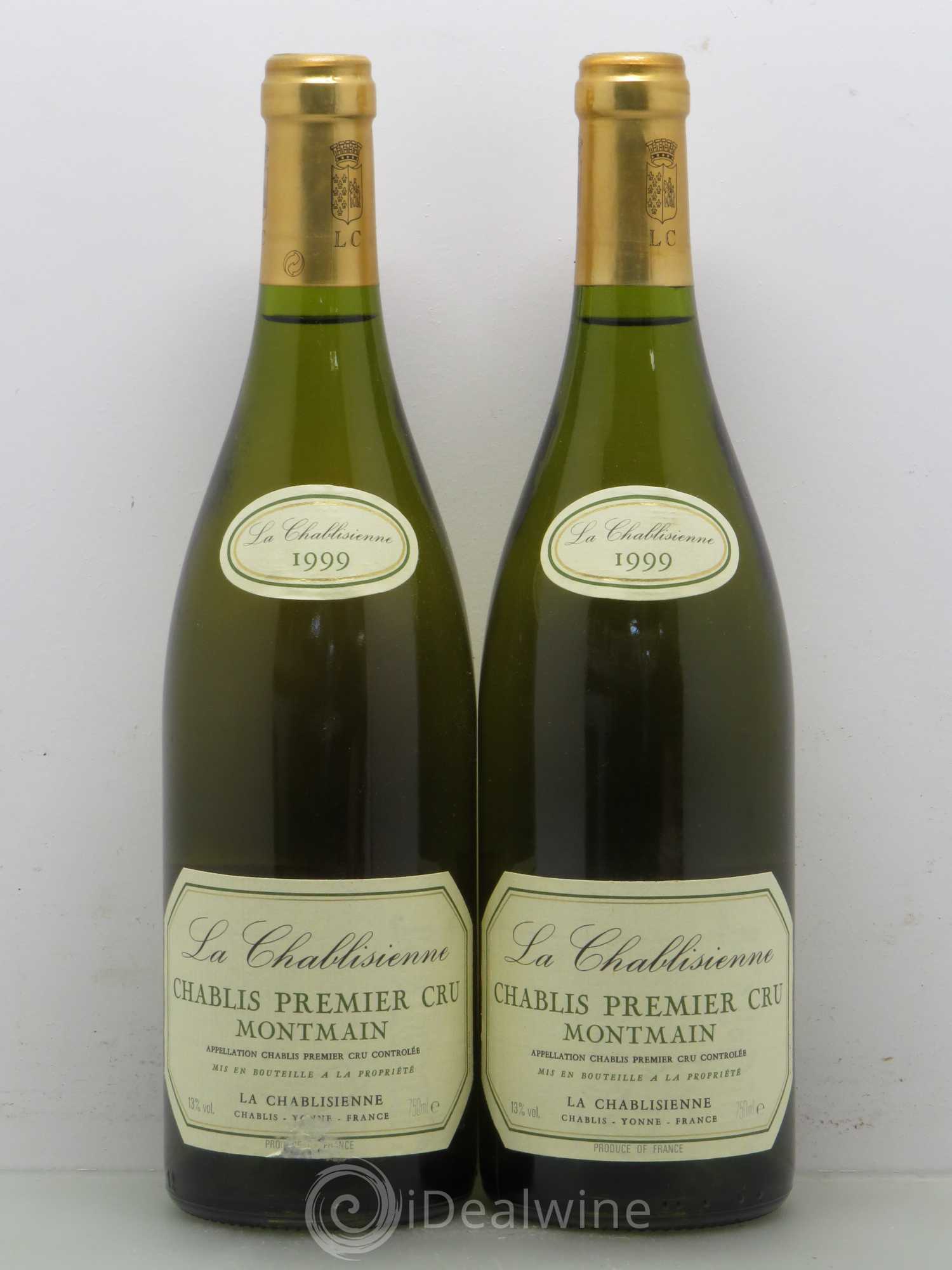 Chablis 1er Cru Montmains Domaine La Chablisienne 1999 - Lot de 2 bouteilles - 0