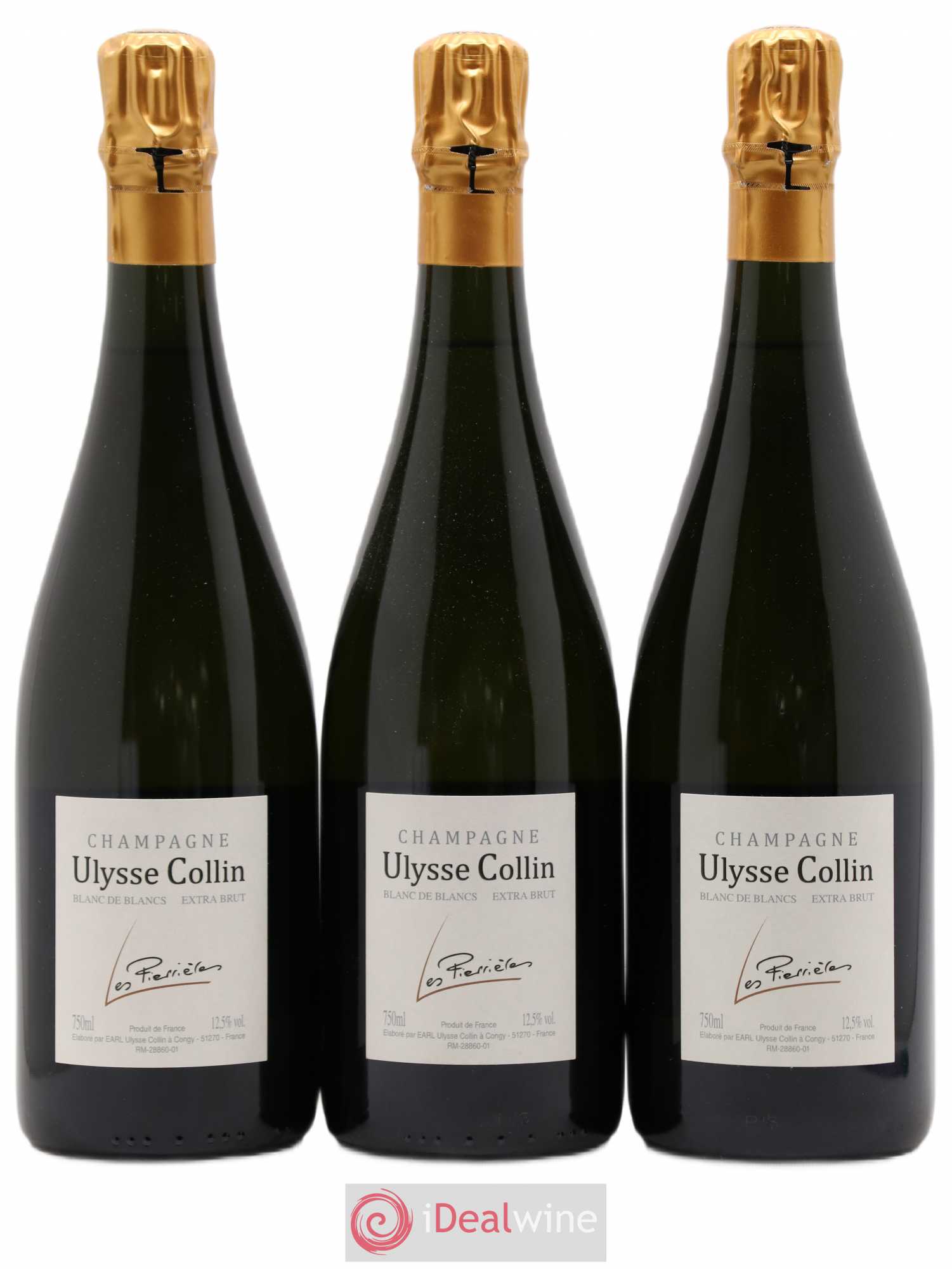 Blancs de Blancs Extra Brut Les Pierrières Ulysse Collin - Lot de 3 bouteilles - 0