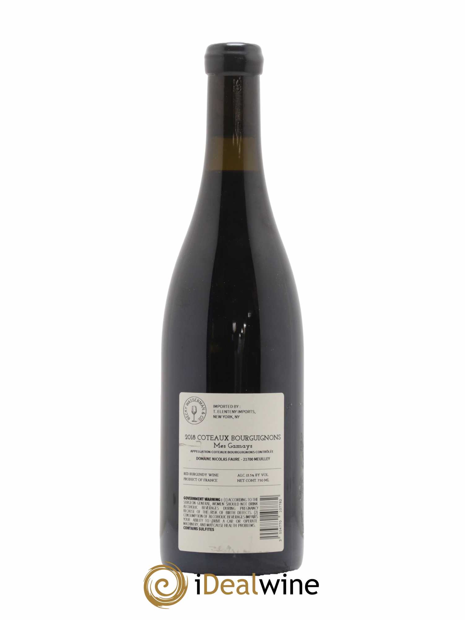 Côteaux Bourguignons Mes Gamays Nicolas Faure 2018 - Lot de 1 bouteille - 1