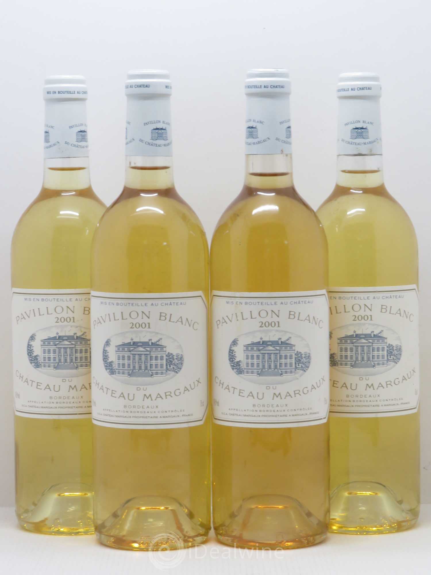 Pavillon Blanc du Château Margaux 2001 - Lot de 4 bouteilles - 0