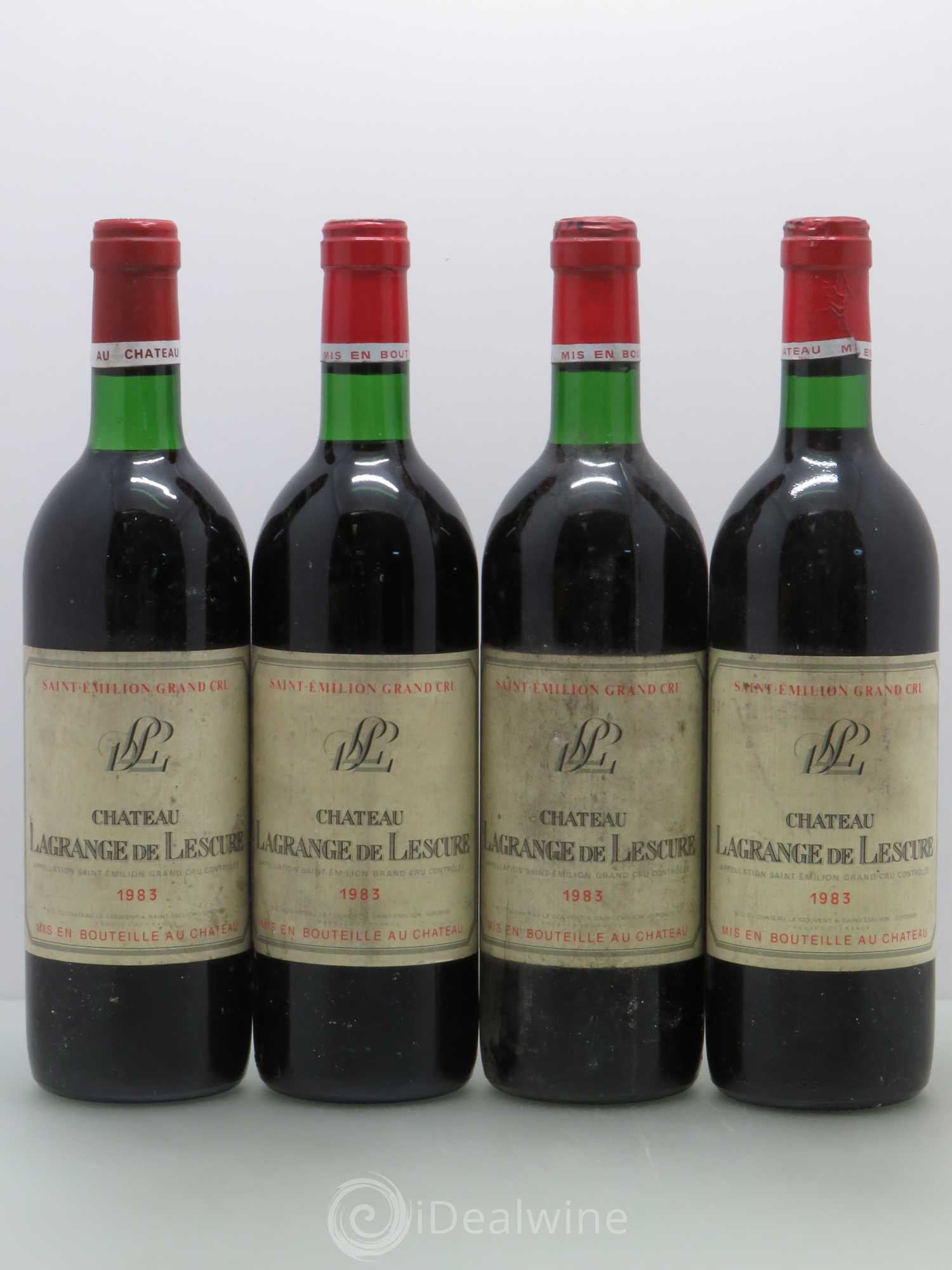 Saint-Émilion Château Lagrange de Lescure 1983 - Lot de 4 bouteilles - 0