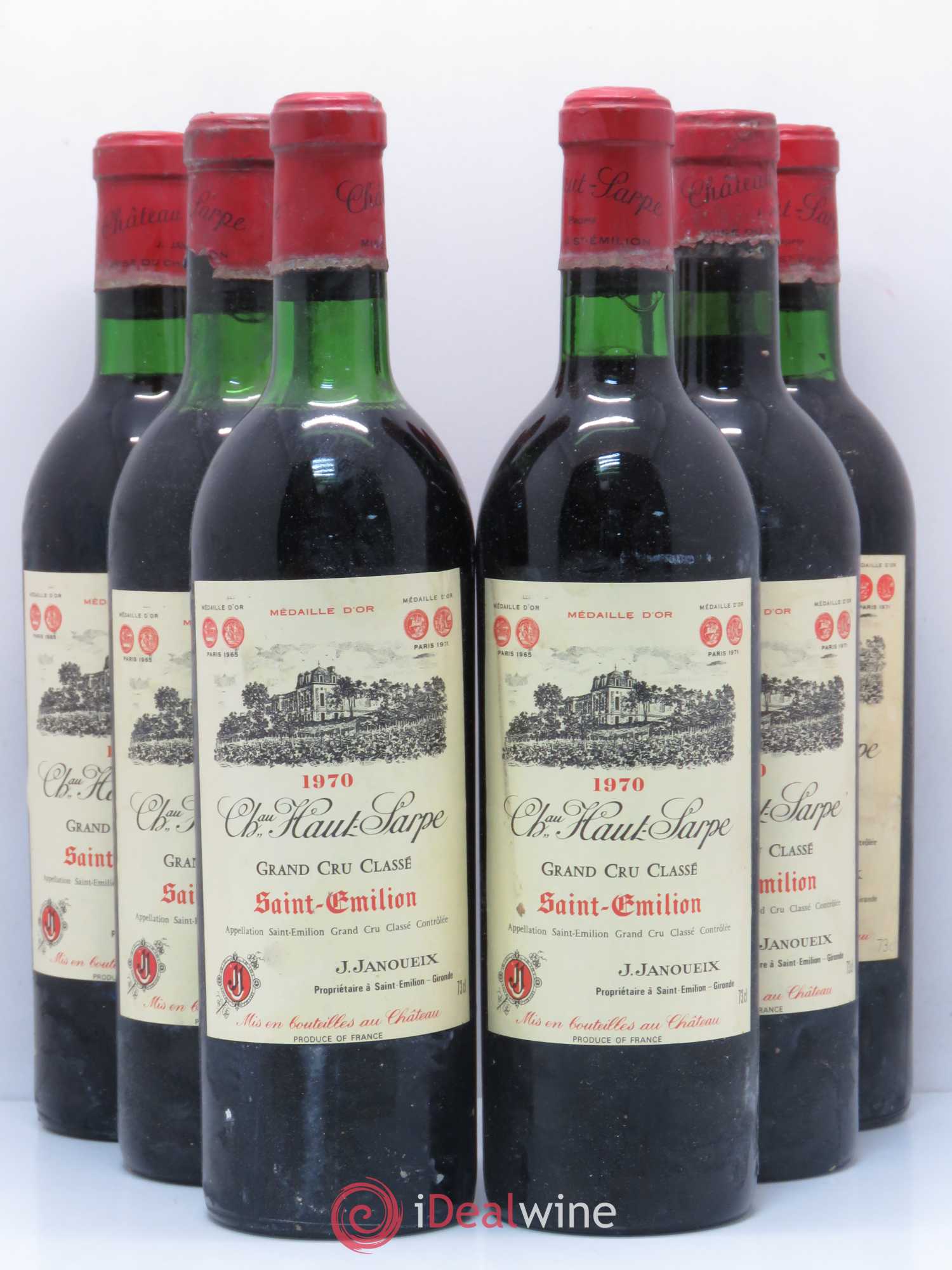 Château Haut Sarpe Grand Cru Classé 1970 - Lot de 6 bouteilles - 0