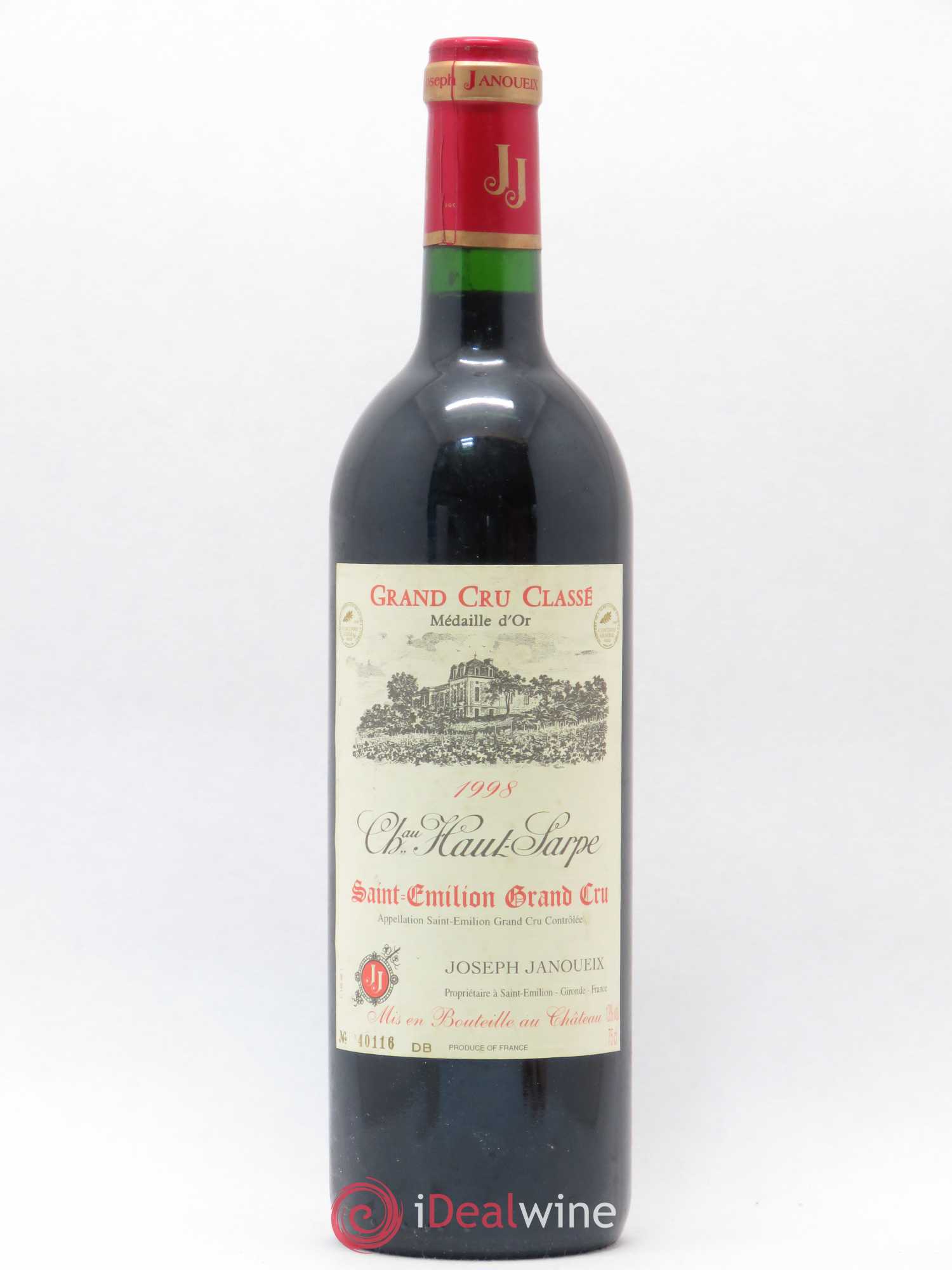 Saint-Émilion Grand Cru Château Haut Sarpe 1998 - Lot de 1 bouteille - 0