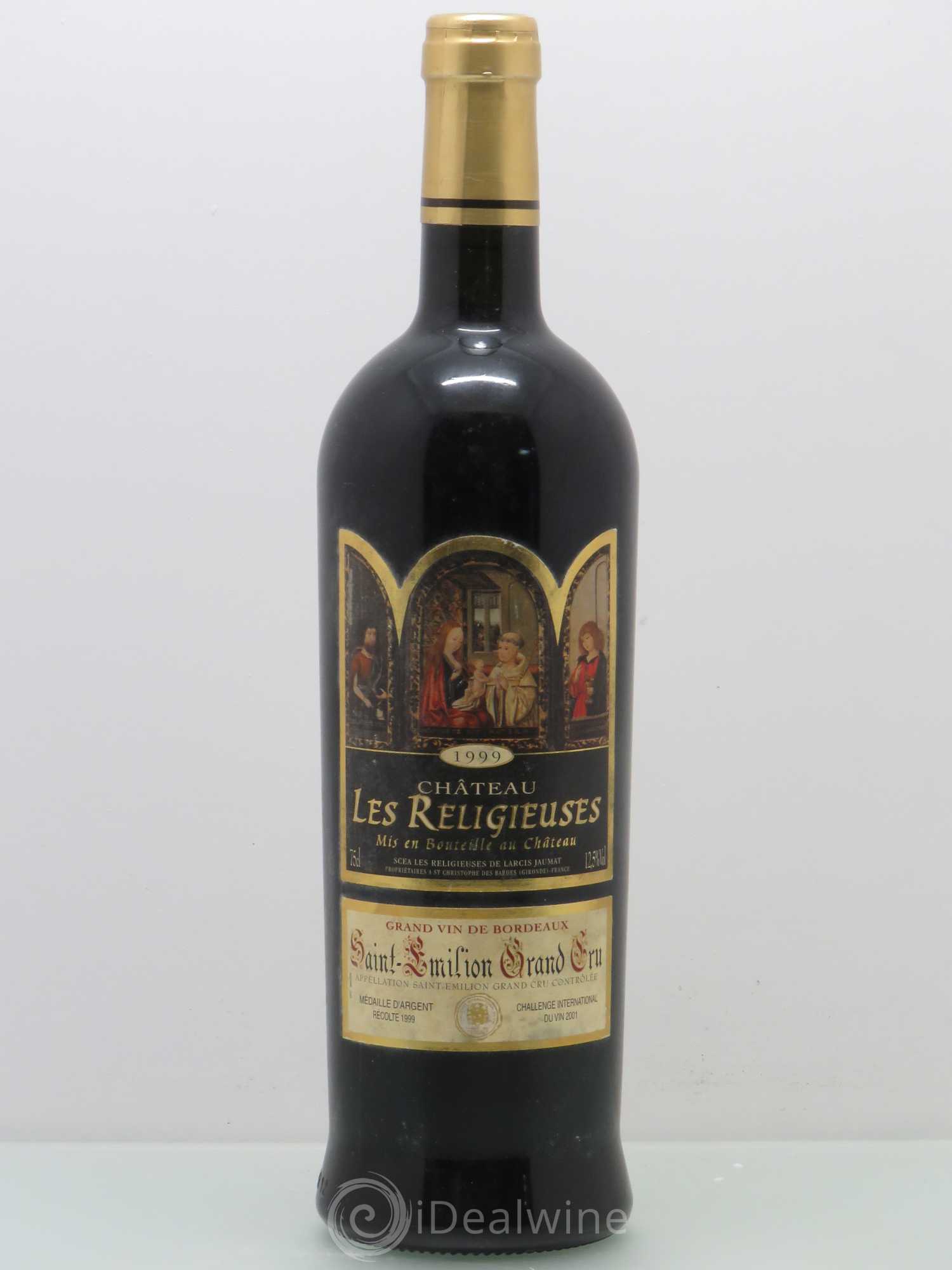 Bordeaux Château Les Religieuses. St emilion 1999 - Lot de 1 bouteille - 0