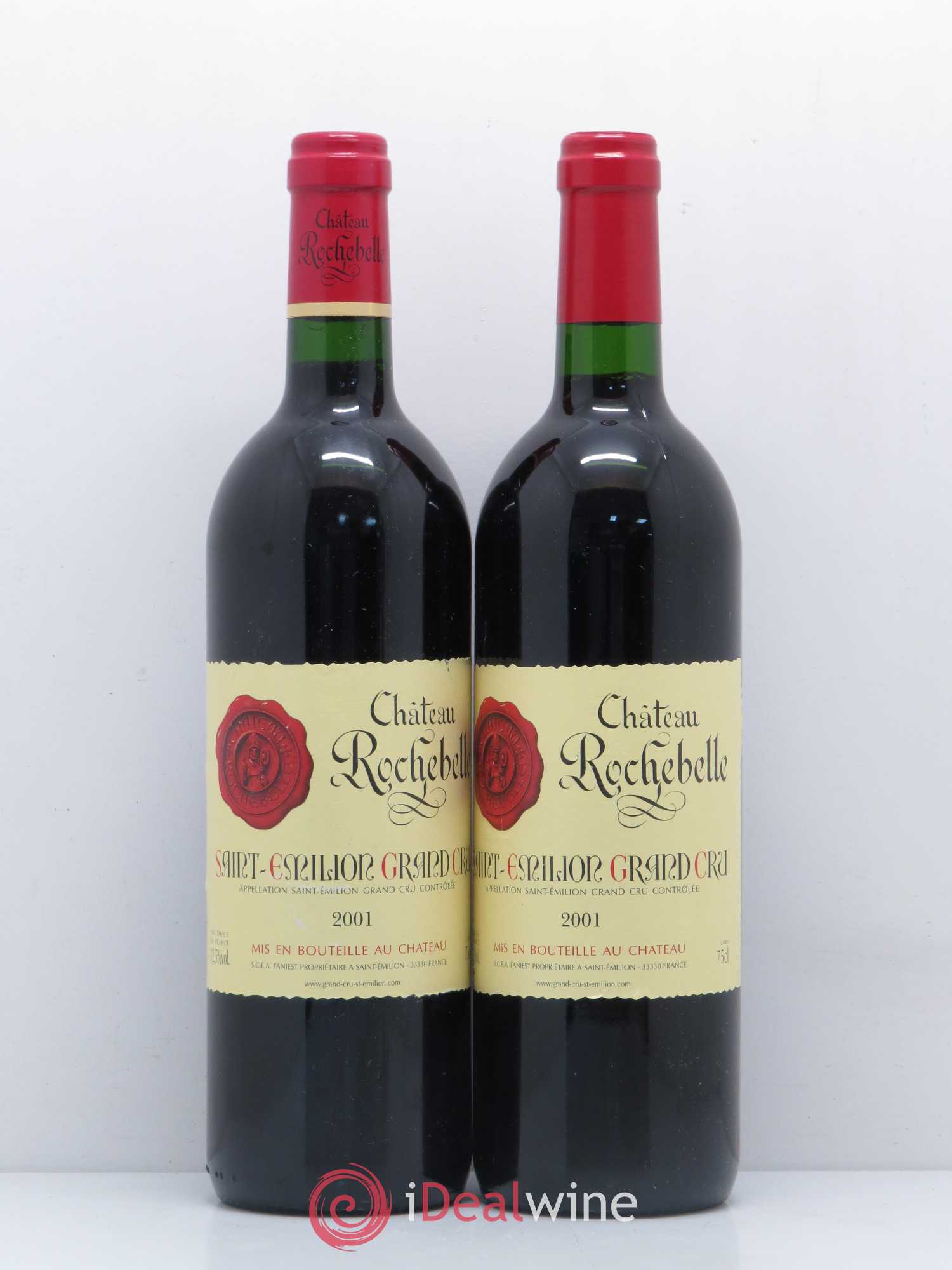 Saint-Émilion Grand Cru Château Rochebelle 2001 - Lot de 2 bouteilles - 0