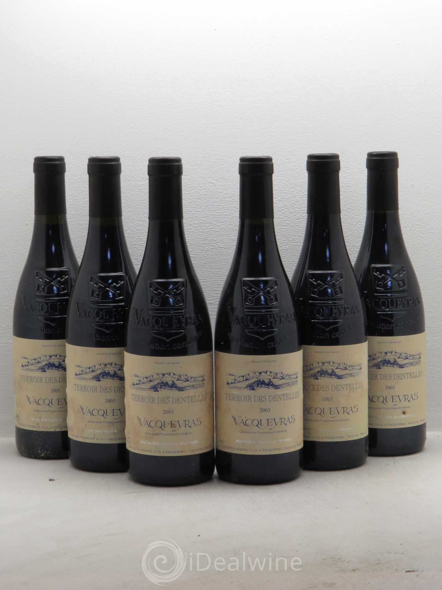 Vacqueyras Terroir Des Dentelles 2003 - Lot de 6 bouteilles - 0