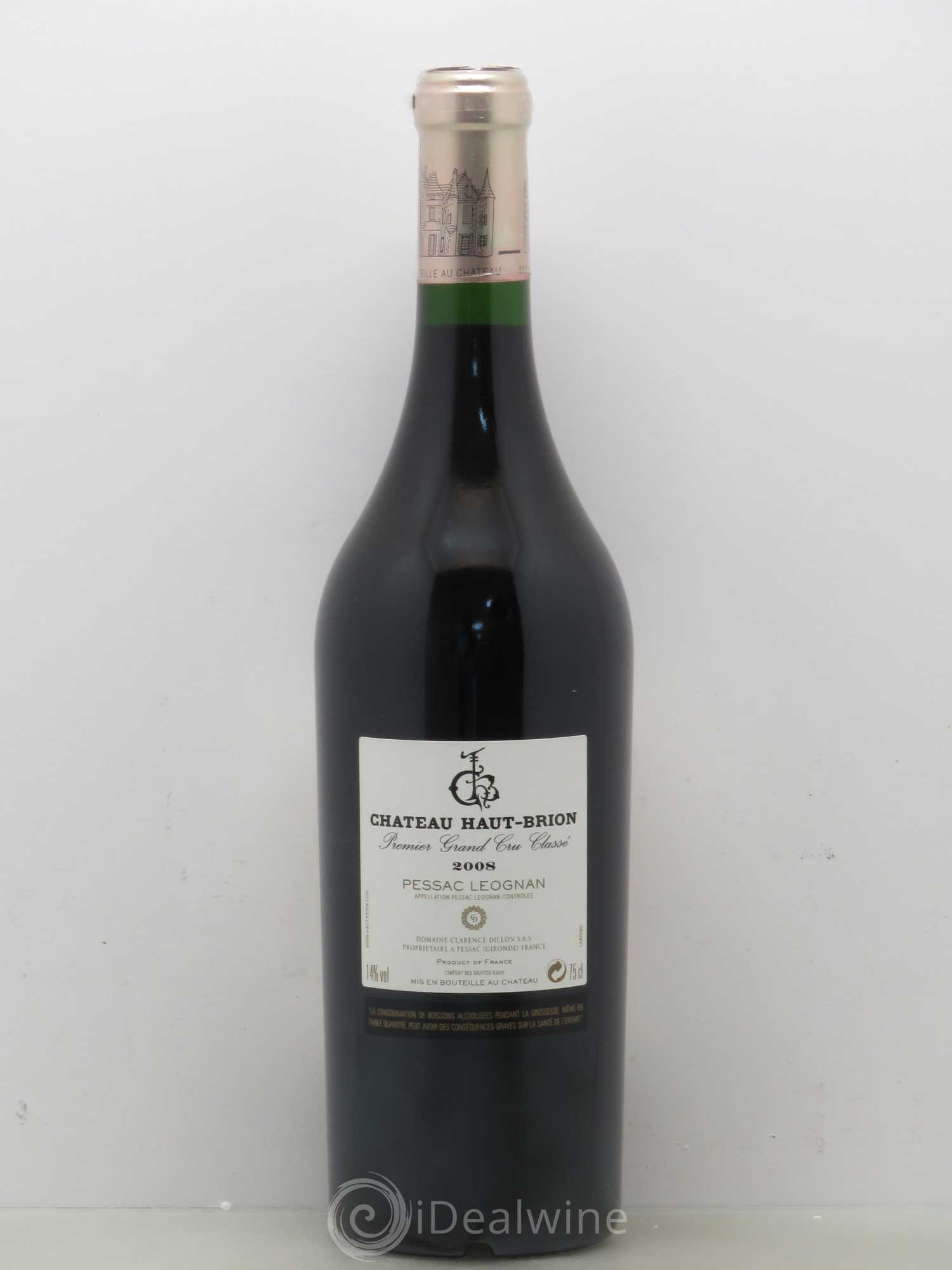 Château Haut Brion 1er Grand Cru Classé 2008 - Lot de 1 bouteille - 1