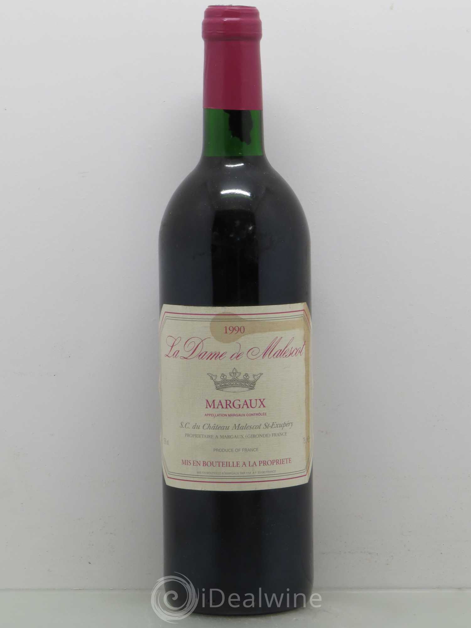 La Dame de Malescot 1990 - Lot de 1 bouteille - 0