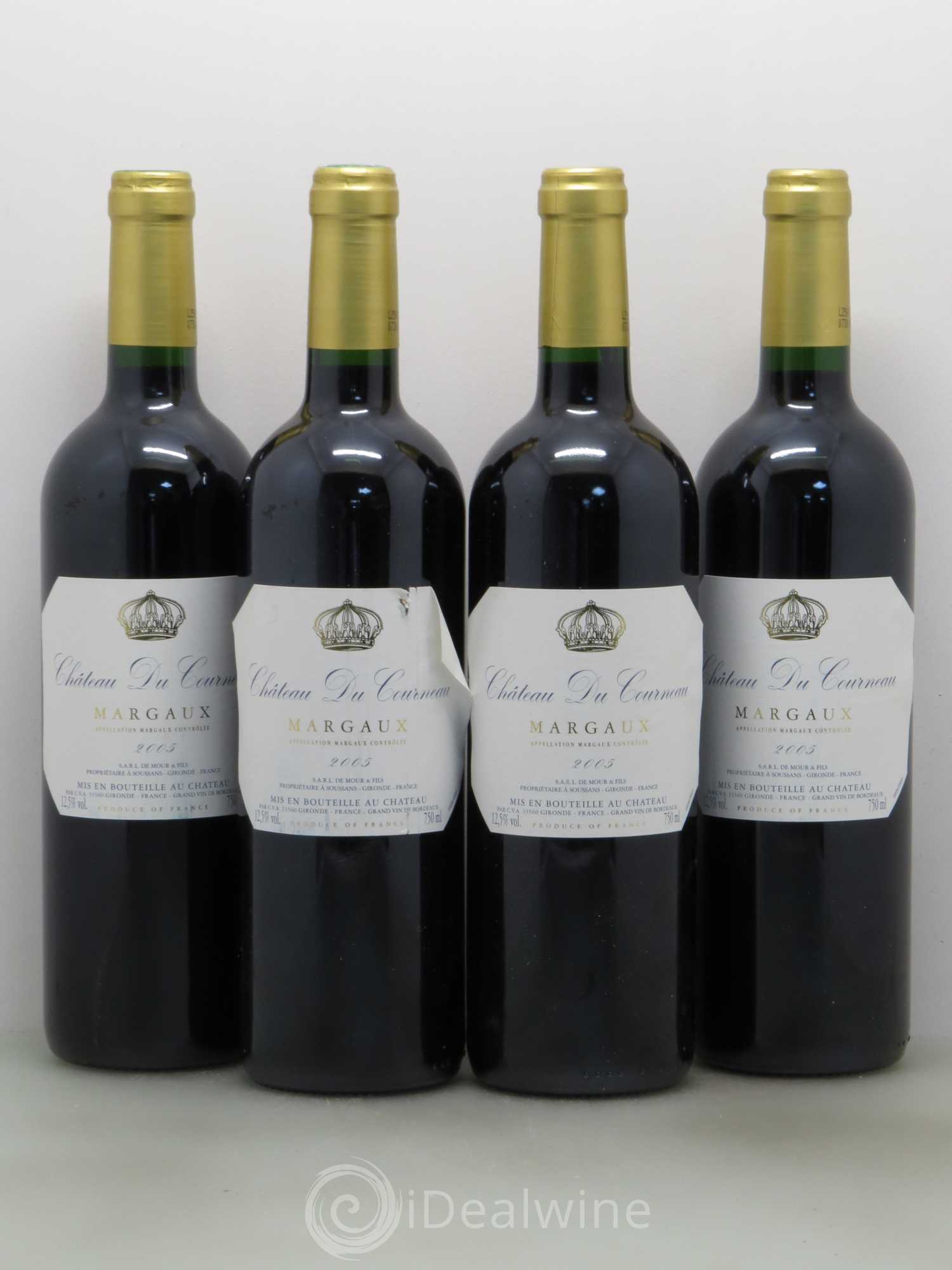 Bordeaux Château du Courneau Margaux 2005 - Lot de 4 bouteilles - 0