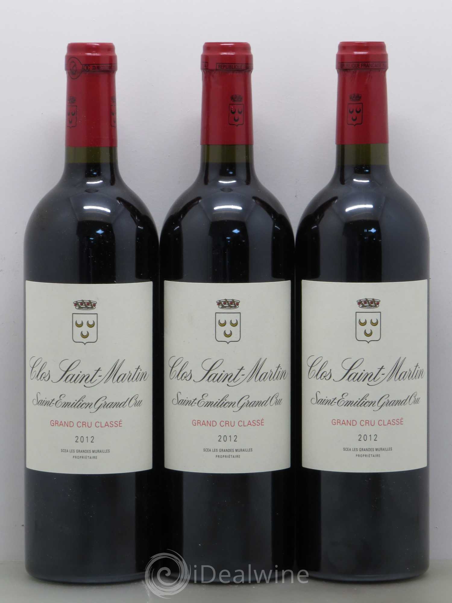 Clos Saint Martin Grand Cru Classé 2012 - Lot de 5 bouteilles - 1