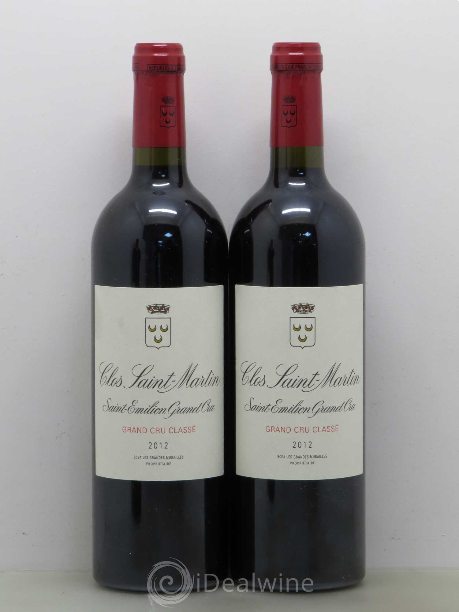 Clos Saint Martin Grand Cru Classé 2012 - Lot de 5 bouteilles - 2