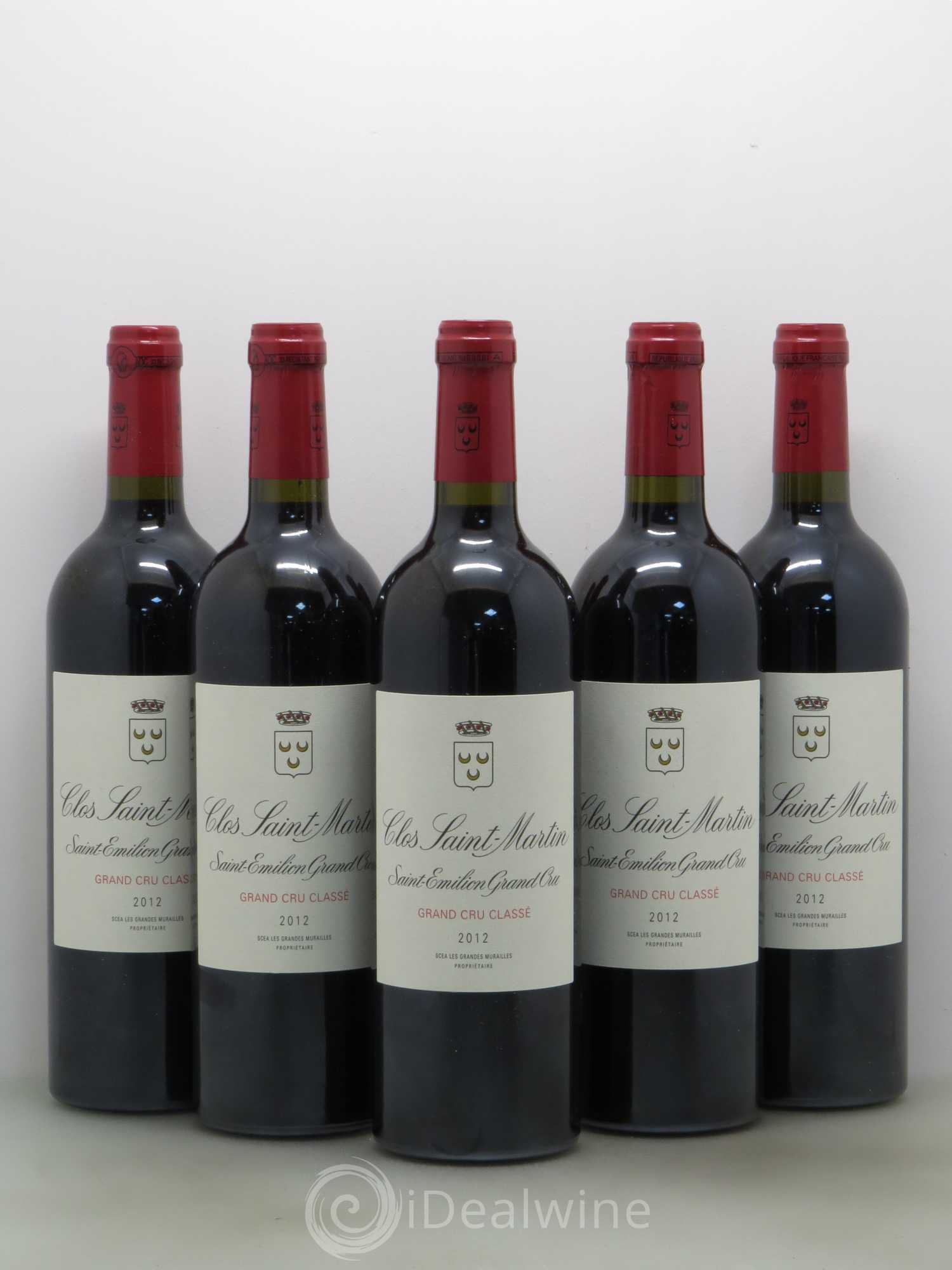 Clos Saint Martin Grand Cru Classé 2012 - Lot de 5 bouteilles - 0