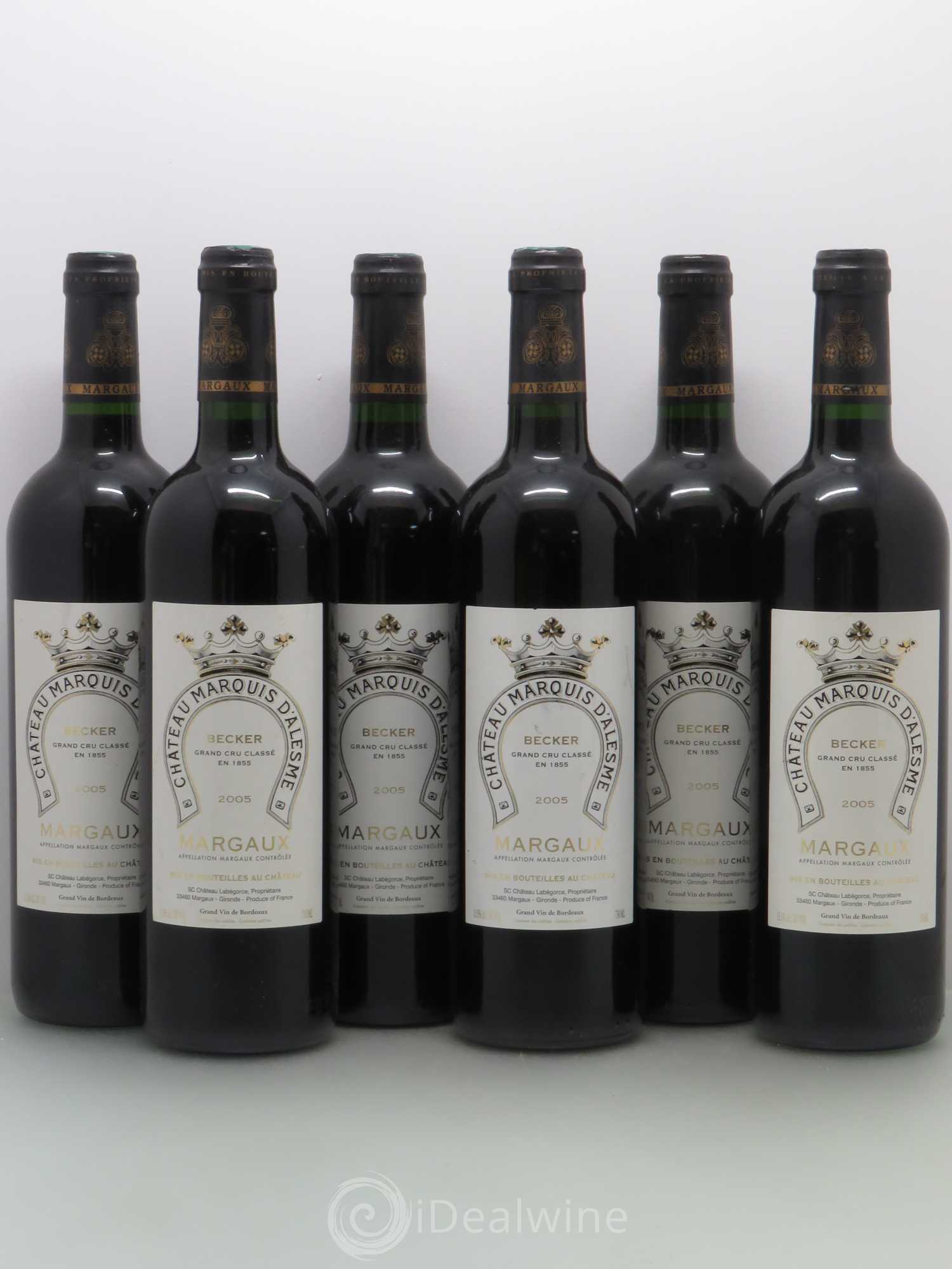 Château Marquis d'Alesme Becker 3ème Grand Cru Classé 2005 - Lot of 6 bottles - 0