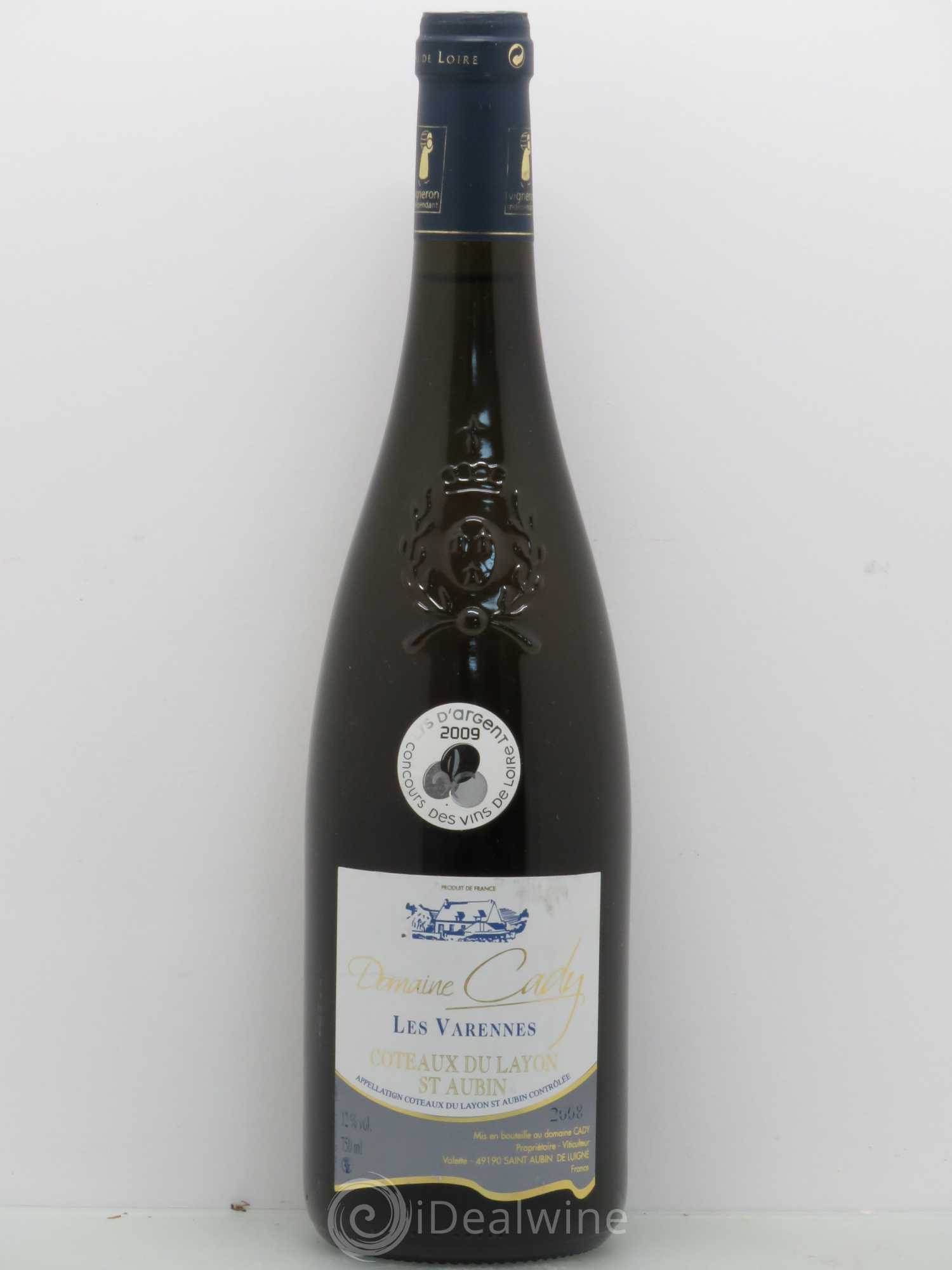 Coteaux du Layon Saint Aubin - Domaine Cady Les Varennes (sans prix de réserve) 2008 - Lot de 1 bouteille - 0