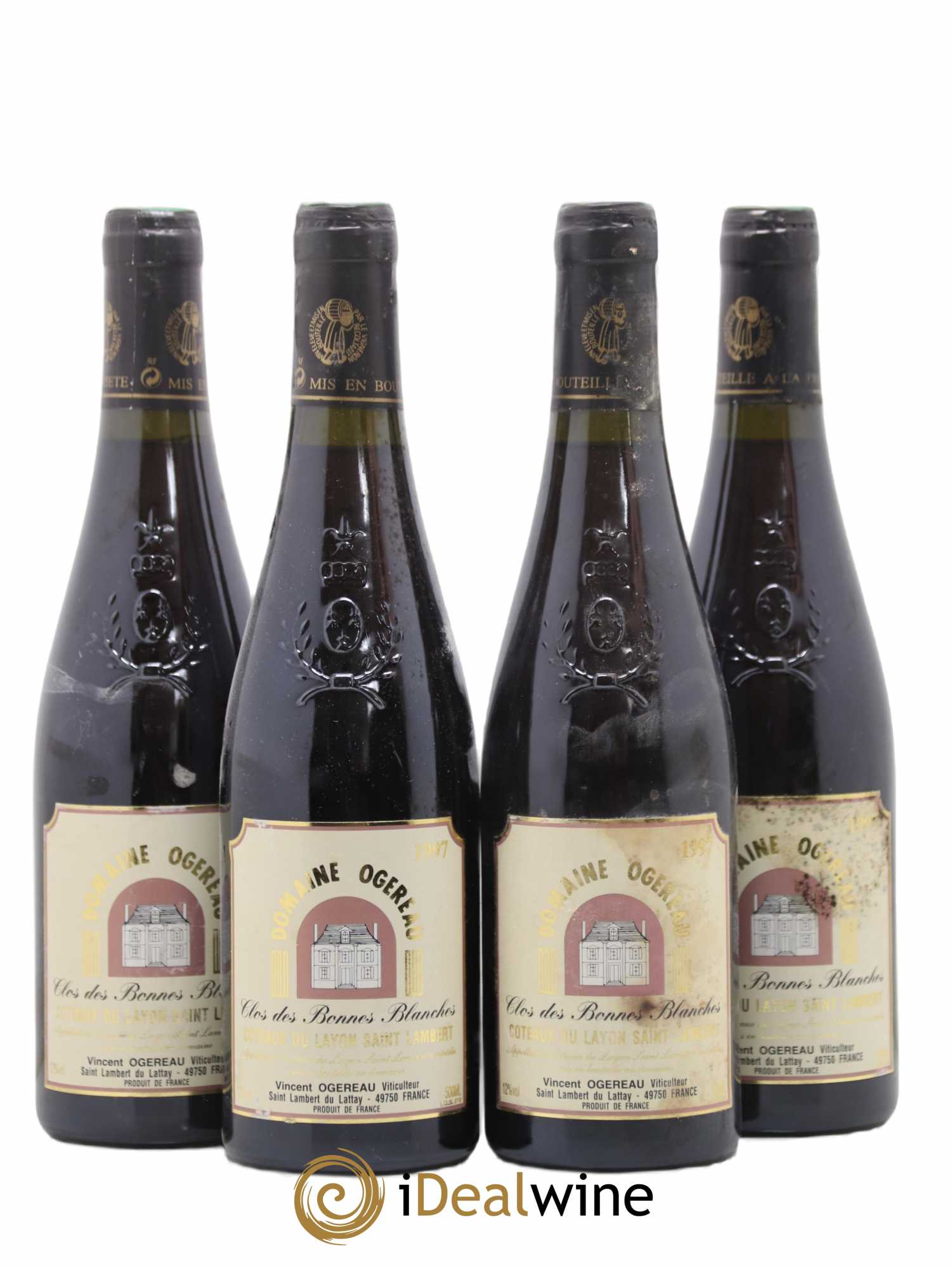 Coteaux du Layon St Lambert Clos des Bonnes Blanches Domaine Ogereau 50cl 1997 - Lot de 4 bouteilles - 0