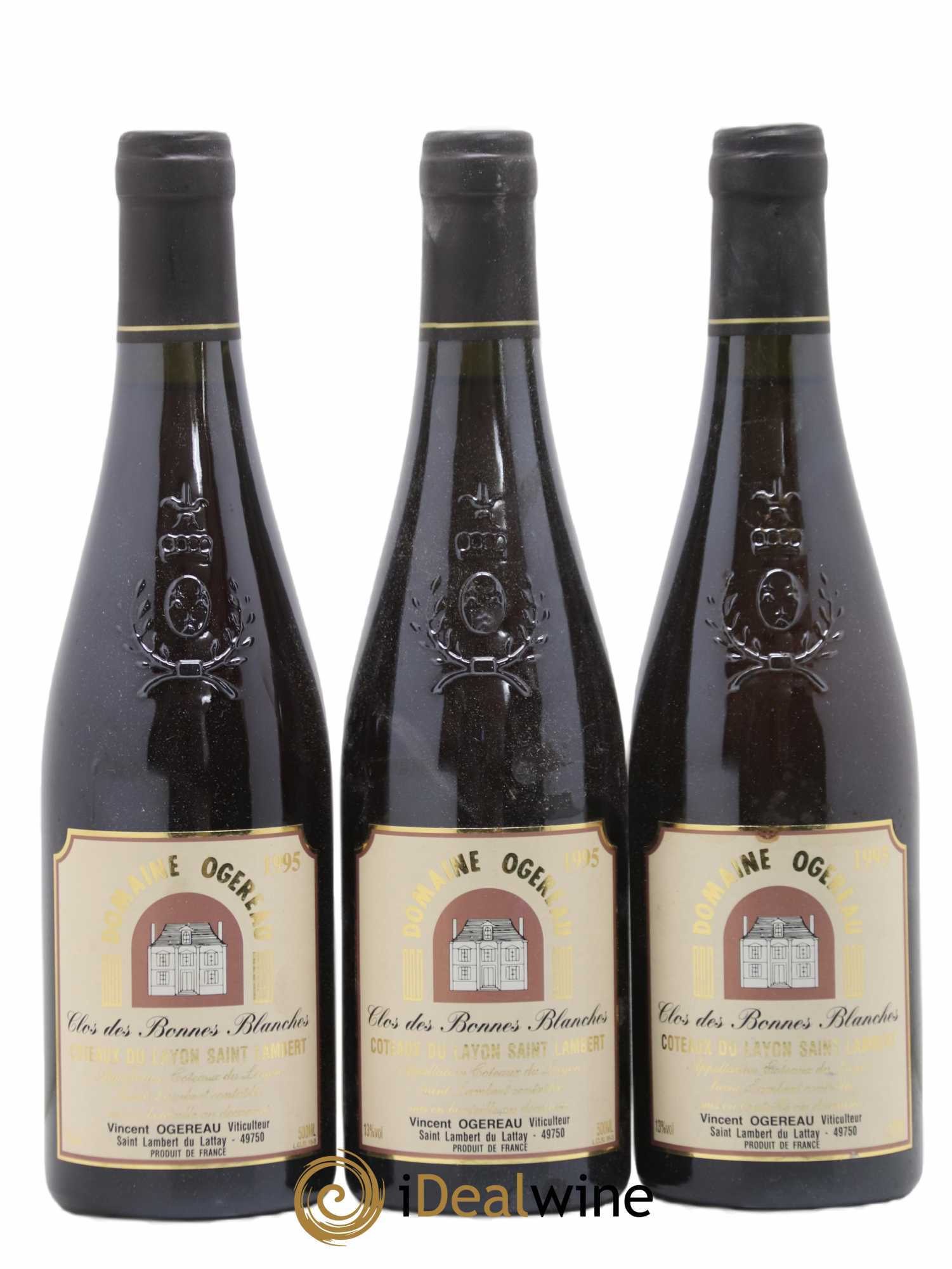 Coteaux du Layon St Lambert Clos des Bonnes Blanches Domaine Ogereau 50cl 1995 - Lot de 3 bouteilles - 0